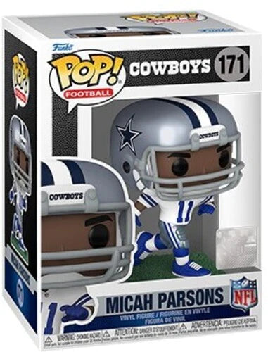 Micah Parsons Funko Pop NFL Figure #171 with Protector Case - Perfect for Dallas Cowboys Fans, Collectors, and Sports Memorabilia Displays