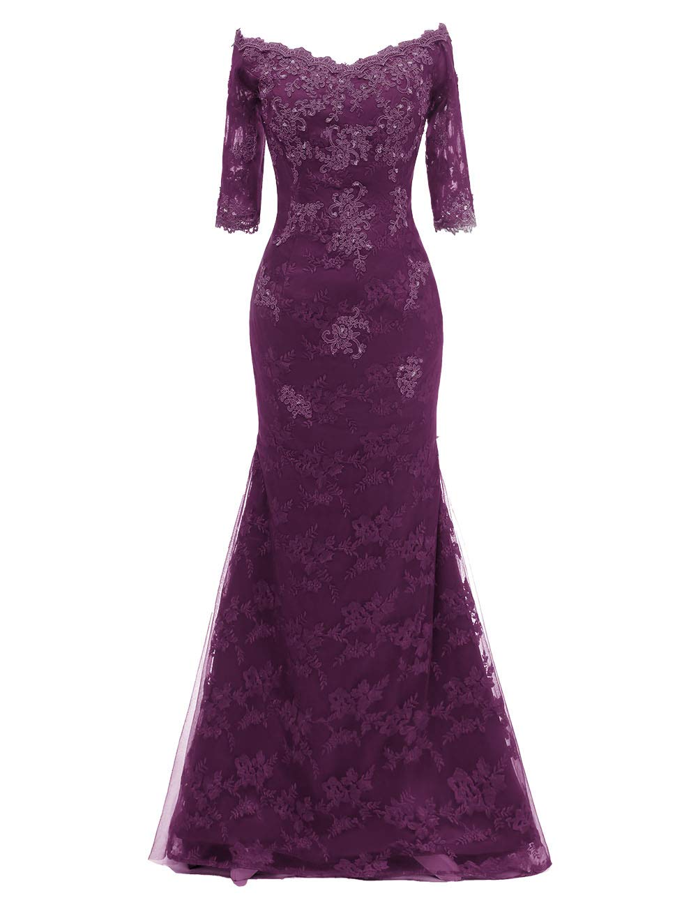 Elegant Long Sleeve Lace Mermaid Prom Dress for Women - Formal Evening Gown for Wedding, Party & Special Occasions