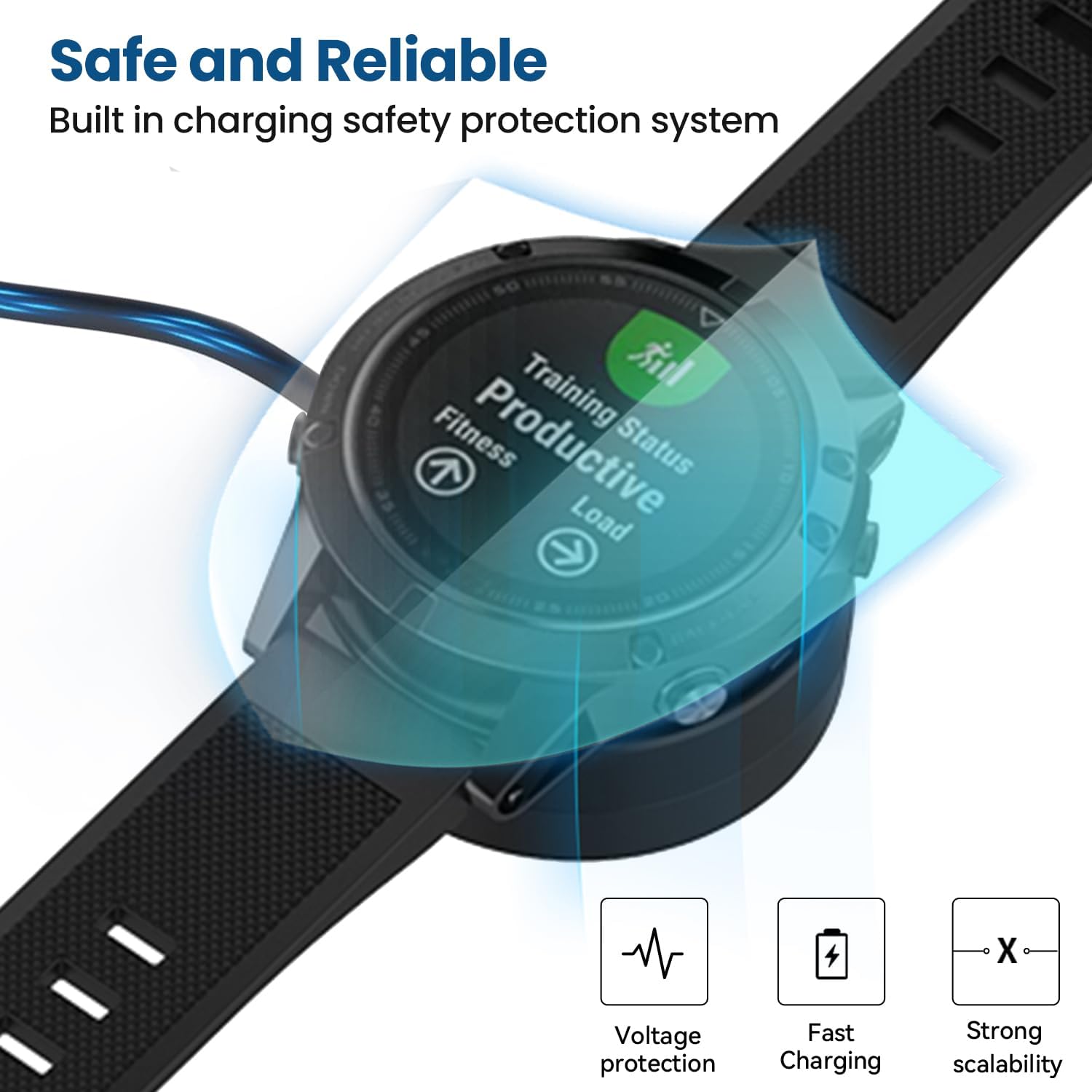 Garmin Epix Gen 2 Charger - Replacement USB Charging Cable & Stand Station for Garmin Epix Gen 2 Smart Watch - Perfect for Home, Office, and Travel Charging