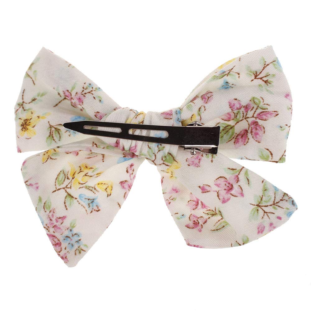 12PCS Hair Bow Clips for Toddlers & Baby Girls - 3.1 Inch Non-Slip Alligator Hair Barrettes for Fine Hair - Cute Floral Hair Accessories for Kids, School Girls & Daily Use - Perfect for Parties, Photos & Everyday Styling