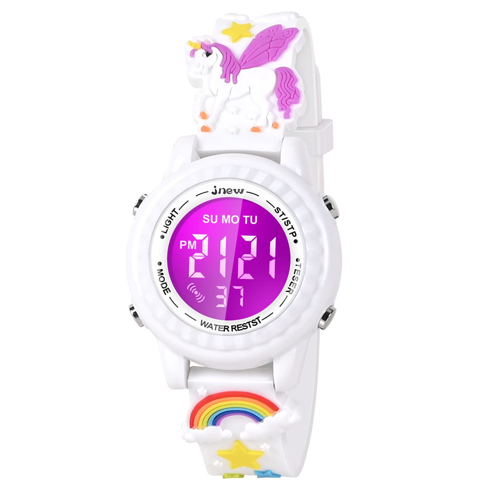 3D Cartoon Waterproof Kids Watches with Alarm - Best Toys Gifts for Girls Age 3-10 | Fun & Durable Watch for Swimming, School & Outdoor Play