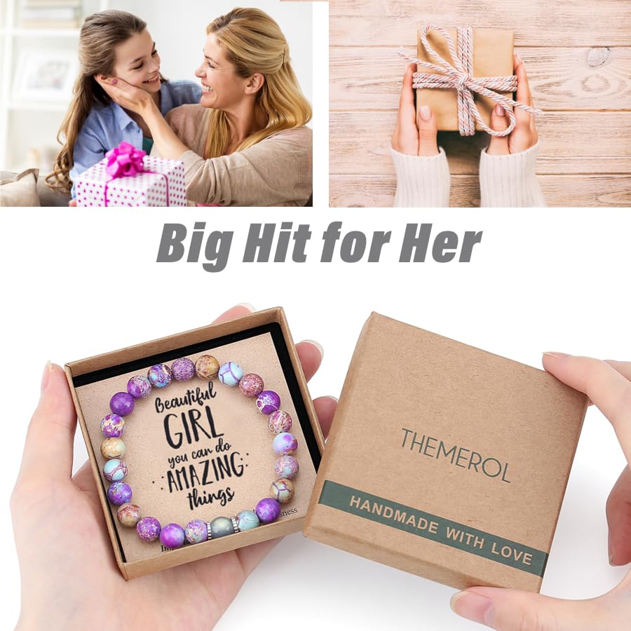 Valentine's Day Gifts for Teen Girls - 15 Year Old Birthday Beaded Bracelets, Best Friend & Women's Jewelry, Perfect for Granddaughter, Niece, Easter, Christmas Stocking Stuffers & Everyday Wear
