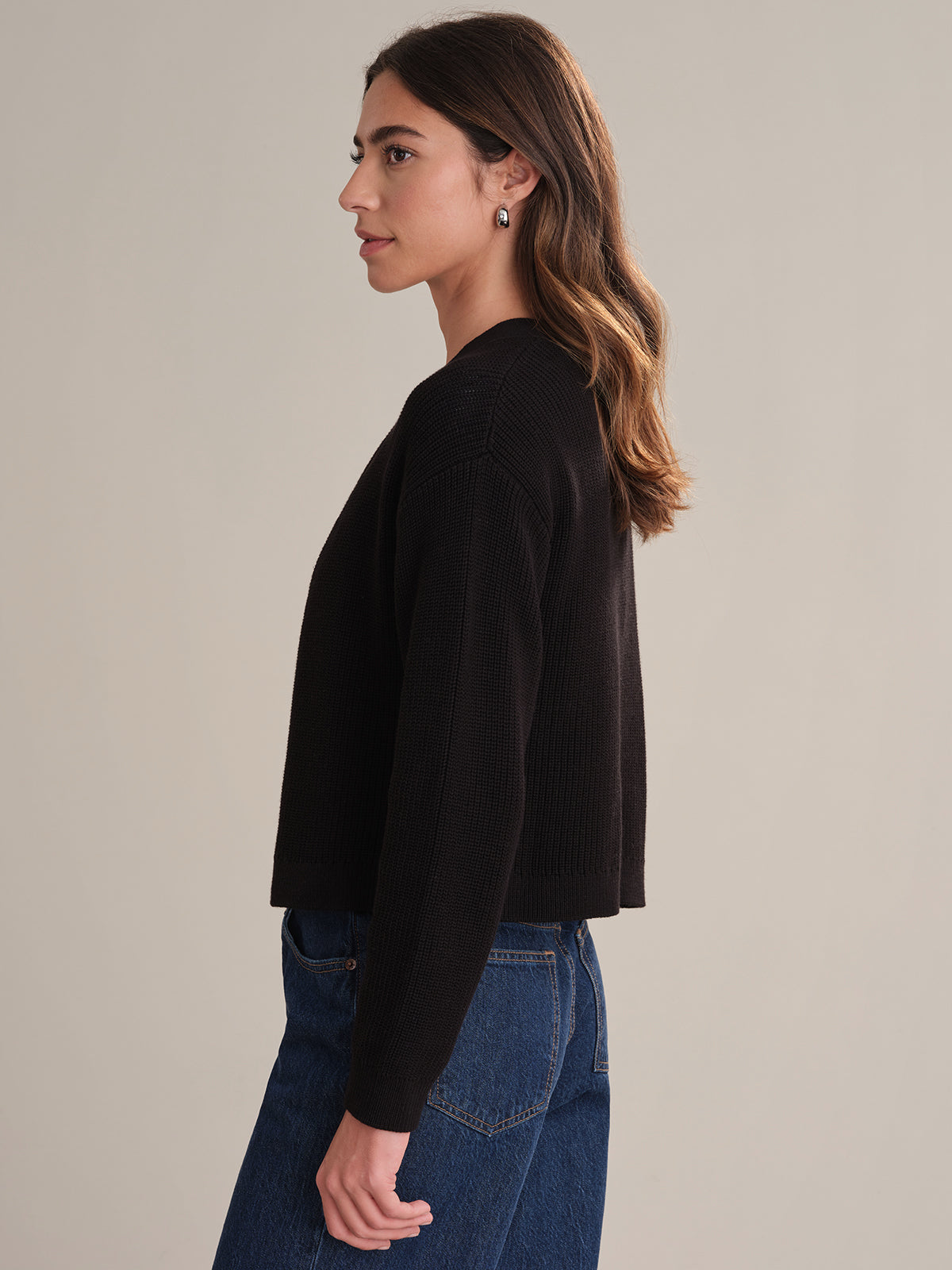Charlie Women's Crop Cotton Cardigan - Soft & Comfortable Knit Sweater for Fall & Winter | Perfect for Casual Outfits, Layering, and Cozy Evenings at Home