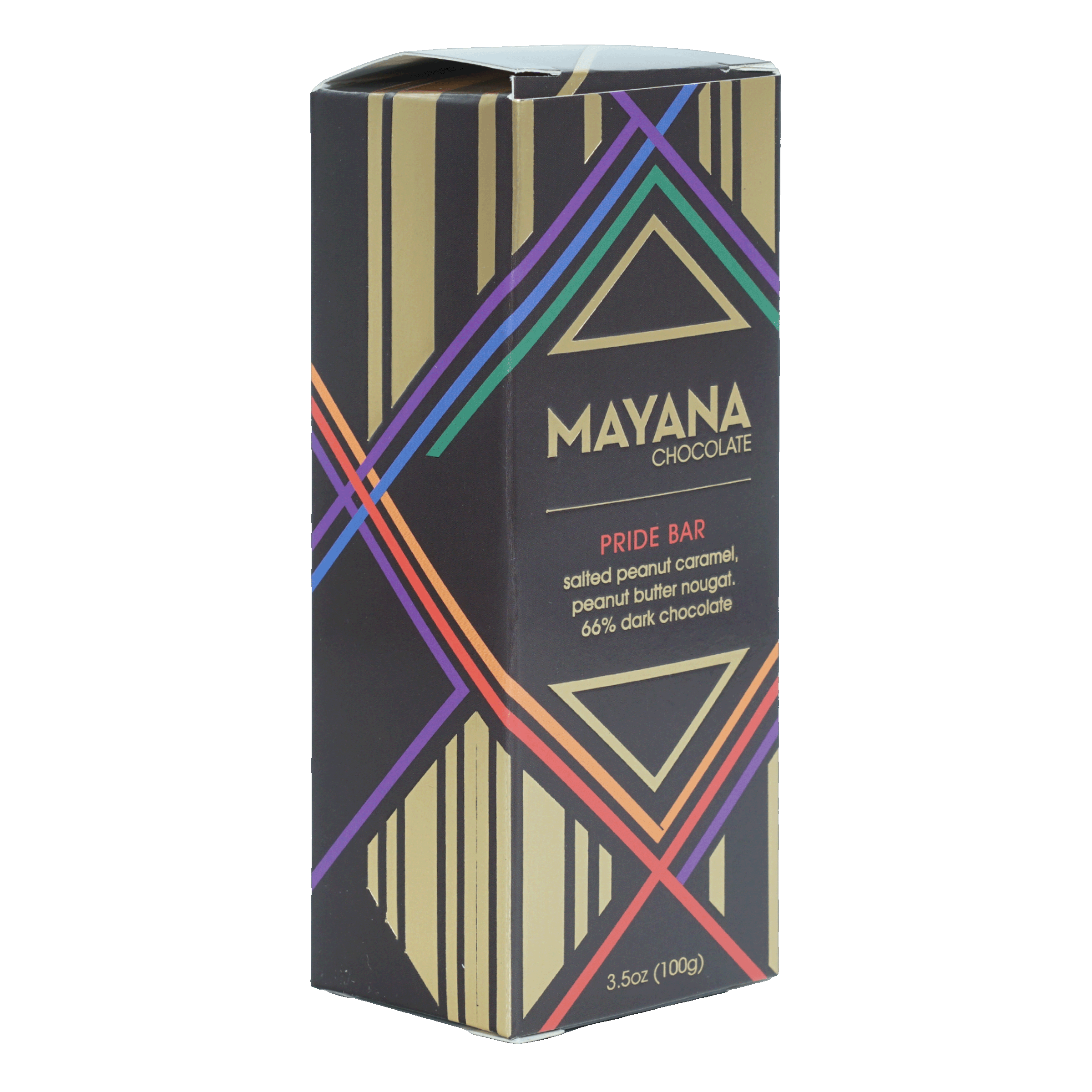 Mayana Chocolate Pride Bar - Premium Dark Chocolate Bar with Rainbow Colors - Perfect for LGBTQ+ Celebrations, Gifts, and Pride Events