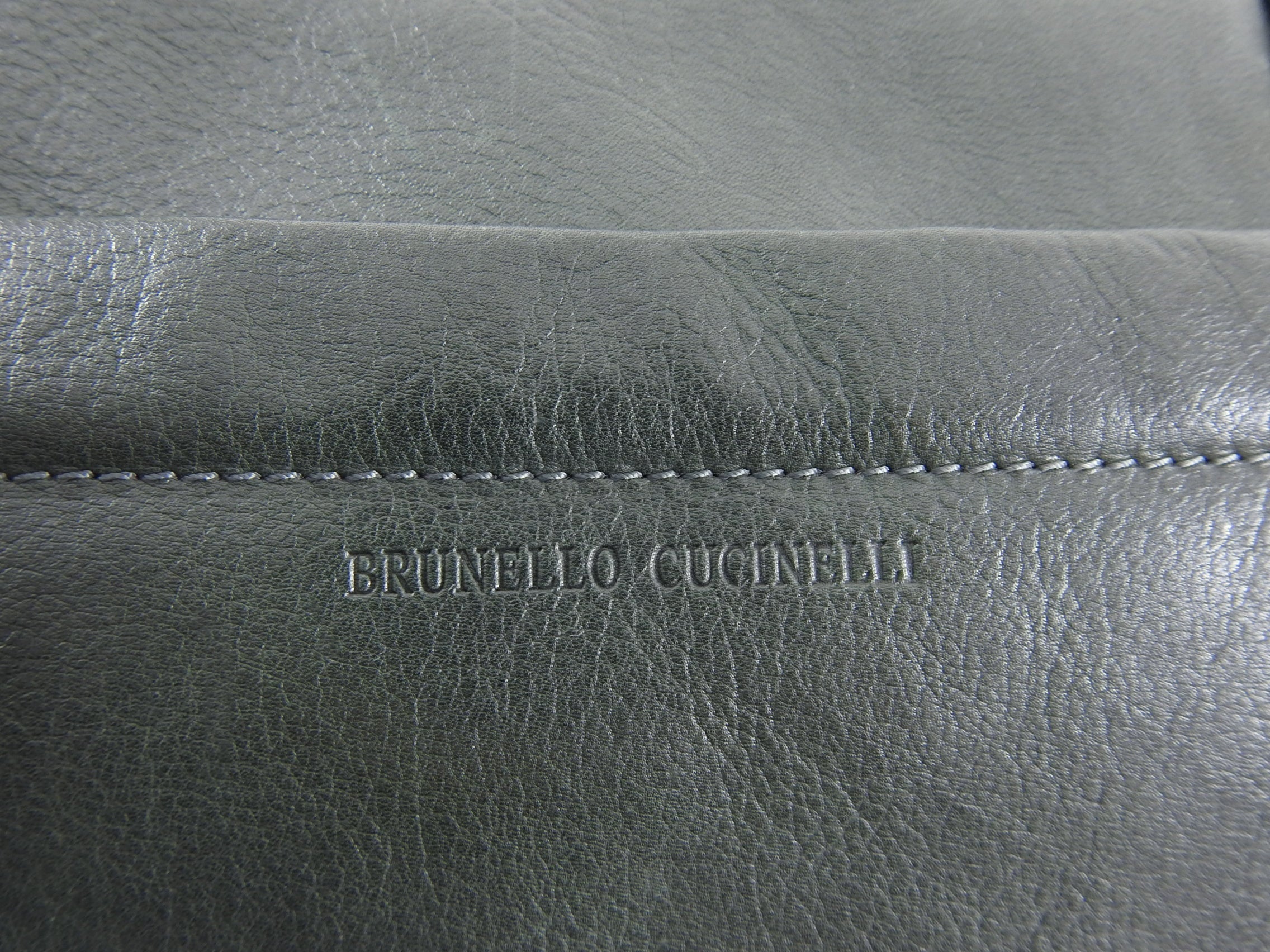 Brunello Cucinelli Premium Dark Green Leather Duffle Bag for Men - Stylish Travel & Gym Carry-On Luggage with Double Handles