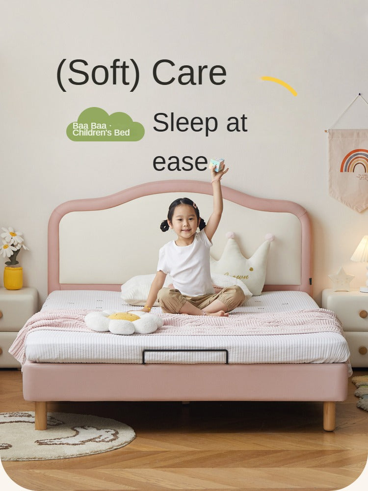 Organic Leather Kids Soft Cloud Bed - Ultra Comfortable & Hypoallergenic Toddler Bed for Nursery, Bedroom, or Playroom - Perfect for Relaxation & Sweet Dreams