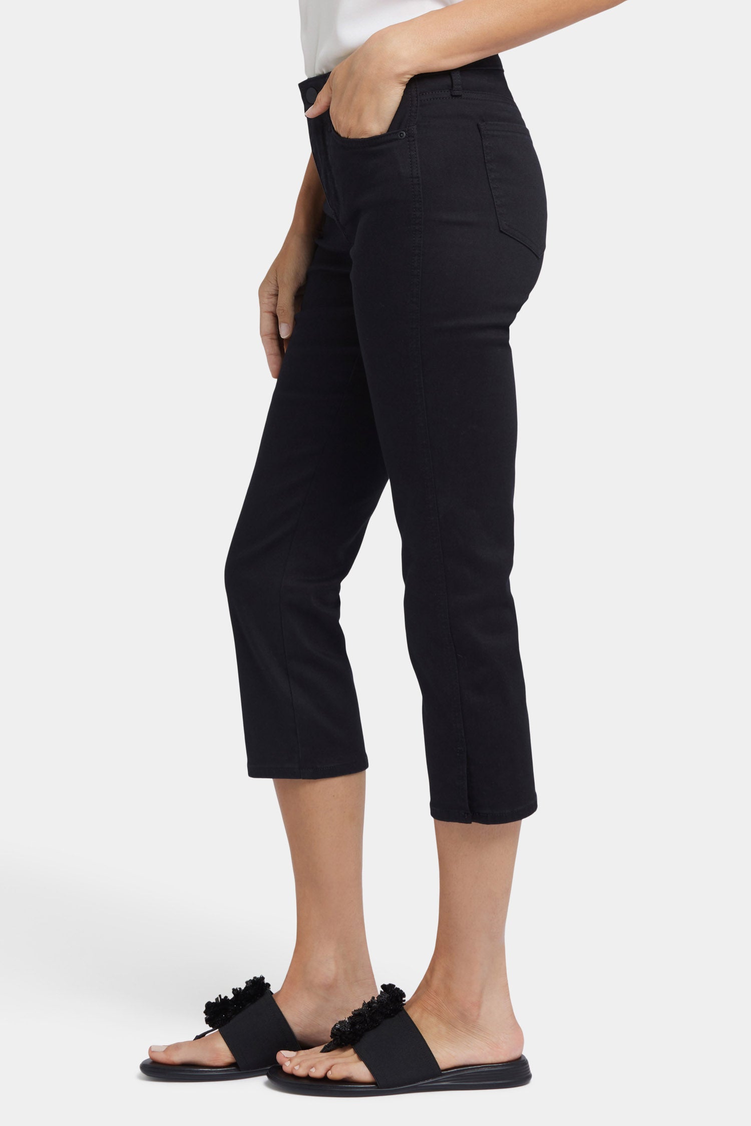 Chloe Capri Jeans for Women - High Waisted Black Denim Pants | Casual & Summer Style | Perfect for Beach, Travel & Everyday Wear