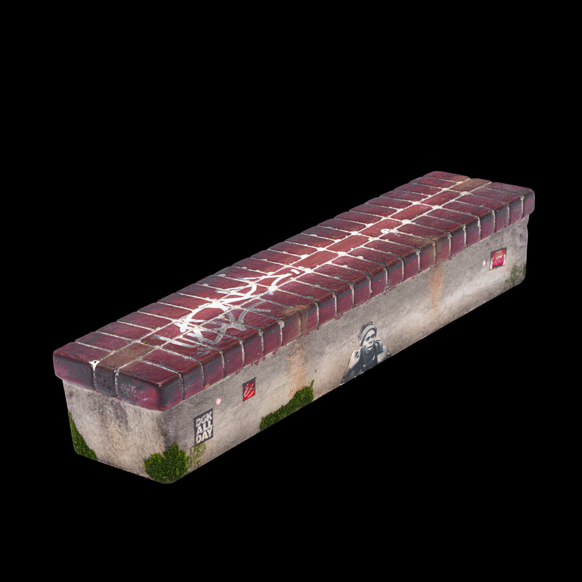 Premium Fingerboard Ramp with Cement Brick Ledge - High Level Skateboard Training Tool for Finger Tricks and Stunts - Perfect for Home, Office, and Skate Park Practice