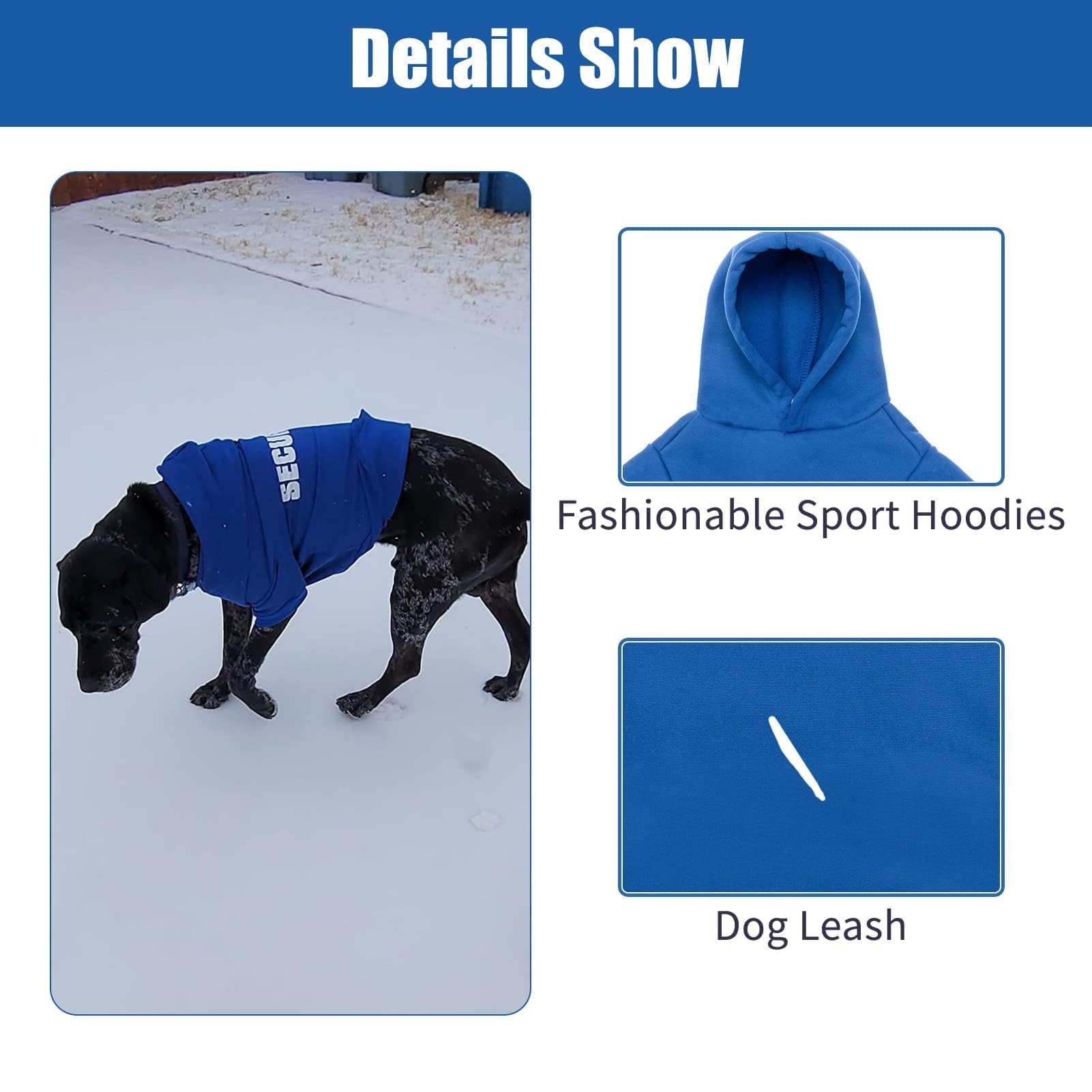 BINGPET Soft Brushed Fleece Hooded Dog Sweater - Warm Puppy Hoodie for Cold Weather, Cozy Pet Jacket for Dogs & Cats - Perfect for Winter Walks, Outdoor Adventures & Indoor Lounging