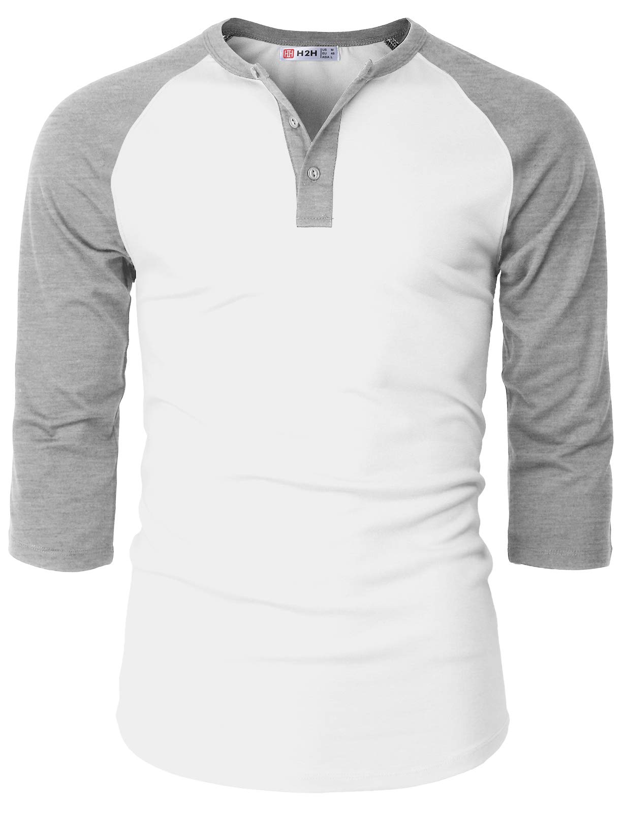 Men's Casual Slim Fit Henley T-Shirts | Raglan Long & 3/4 Sleeve Baseball Jersey Shirts for Everyday Wear & Athletic Activities