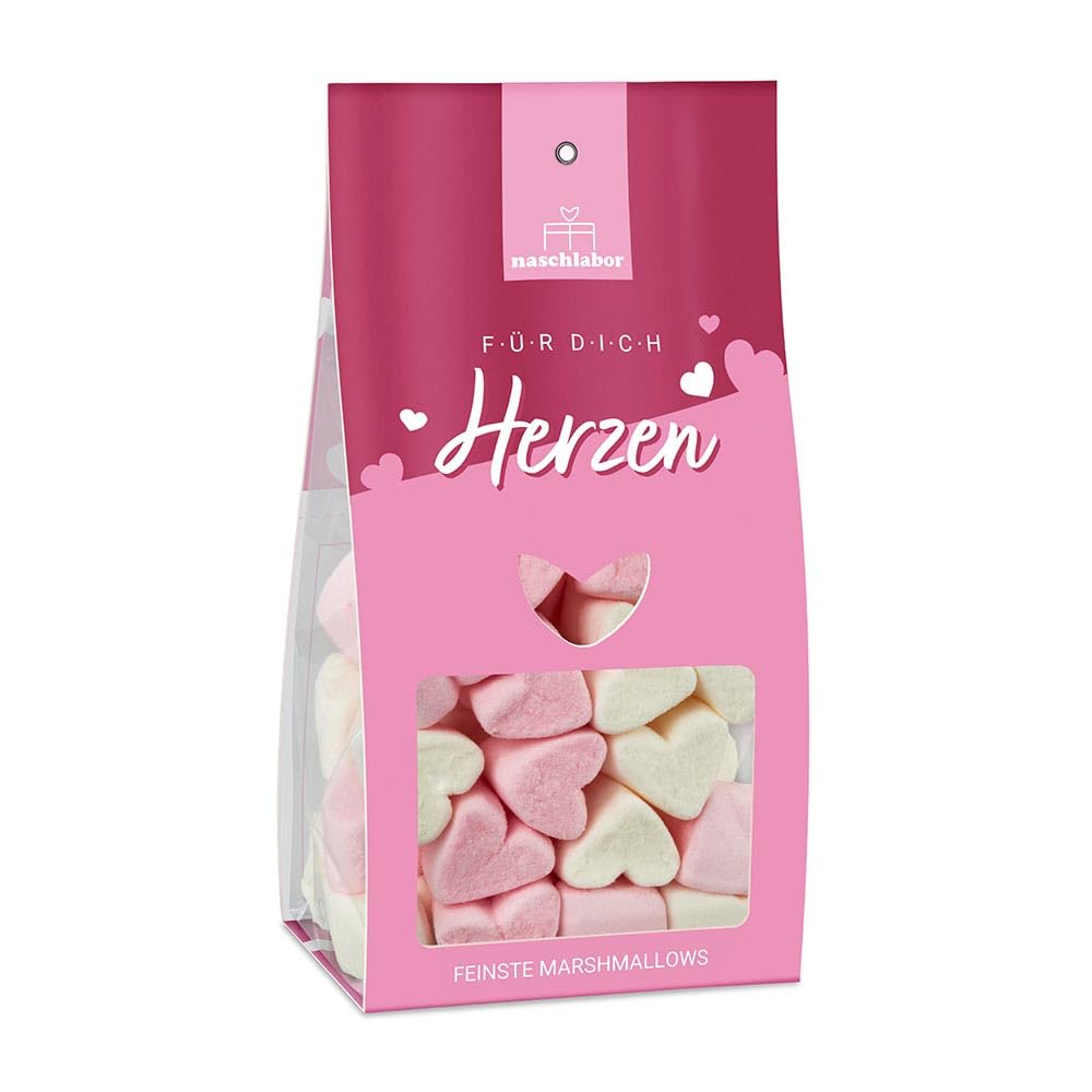 Pink Heart Marshmallows - Mini Sweet Gift for Loved Ones | Decorative Baking Marshmallow Hearts | Perfect for Valentine's Day, Birthday Gifts, Cake Decorations and Party Favors
