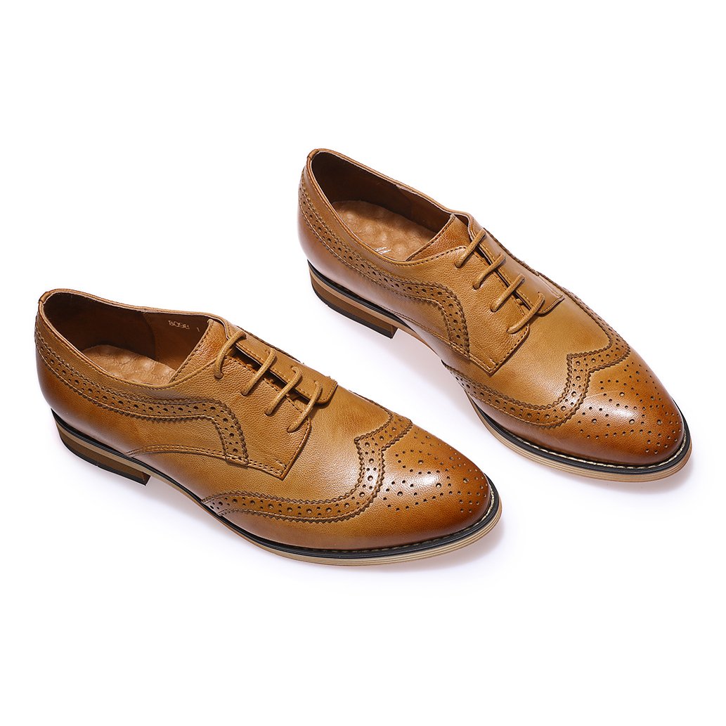 Handmade Women's Wing Tip Oxford Brogue Shoes - Genuine Leather Lace-Up Derby for Casual & Office Wear - Perfect for Work, Parties & Everyday Comfort