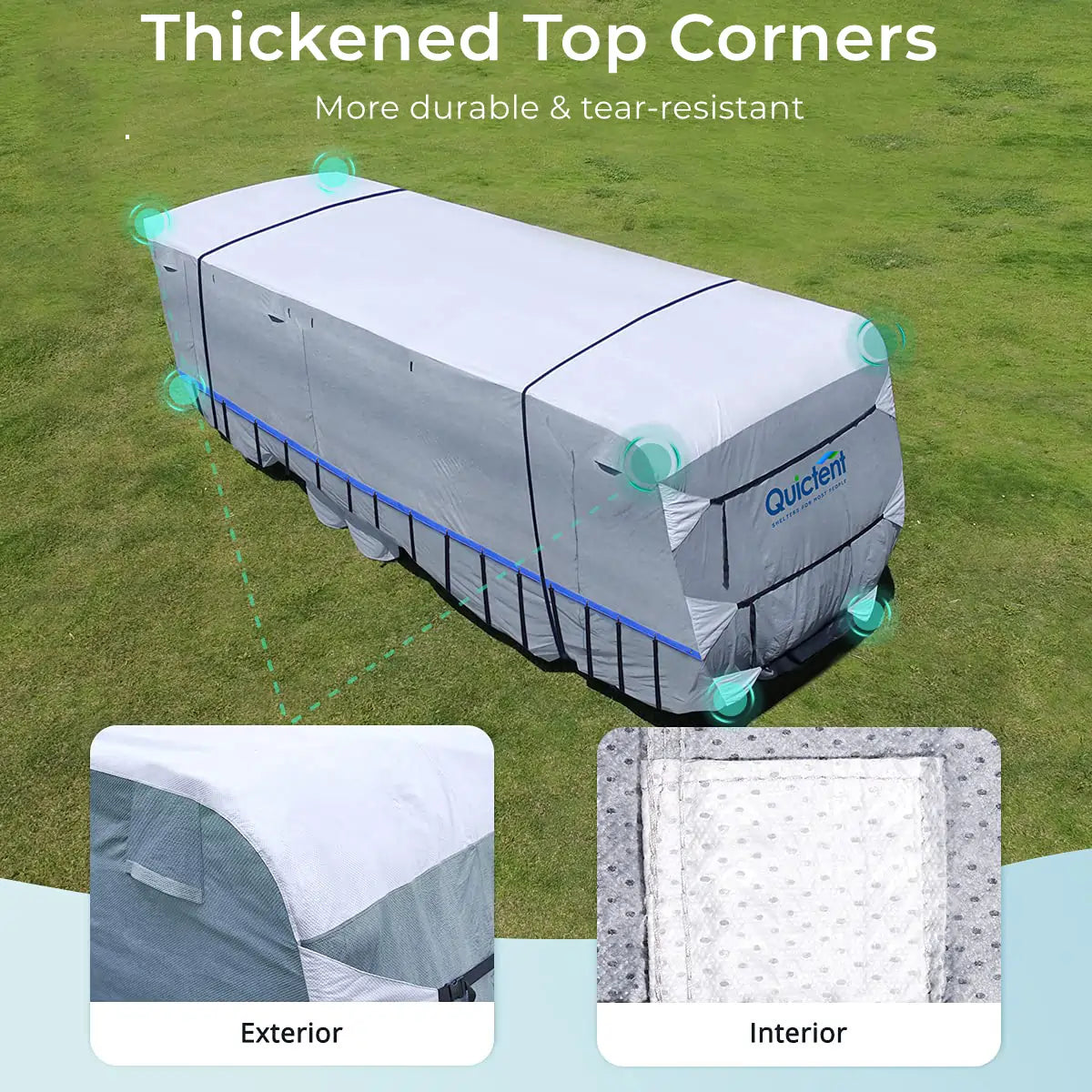 5th Wheel RV Covers - Heavy Duty Waterproof Travel Trailer Cover for All Seasons | Protects Against UV, Rain, Snow & Dust - Perfect for Outdoor Storage & Camping Trips