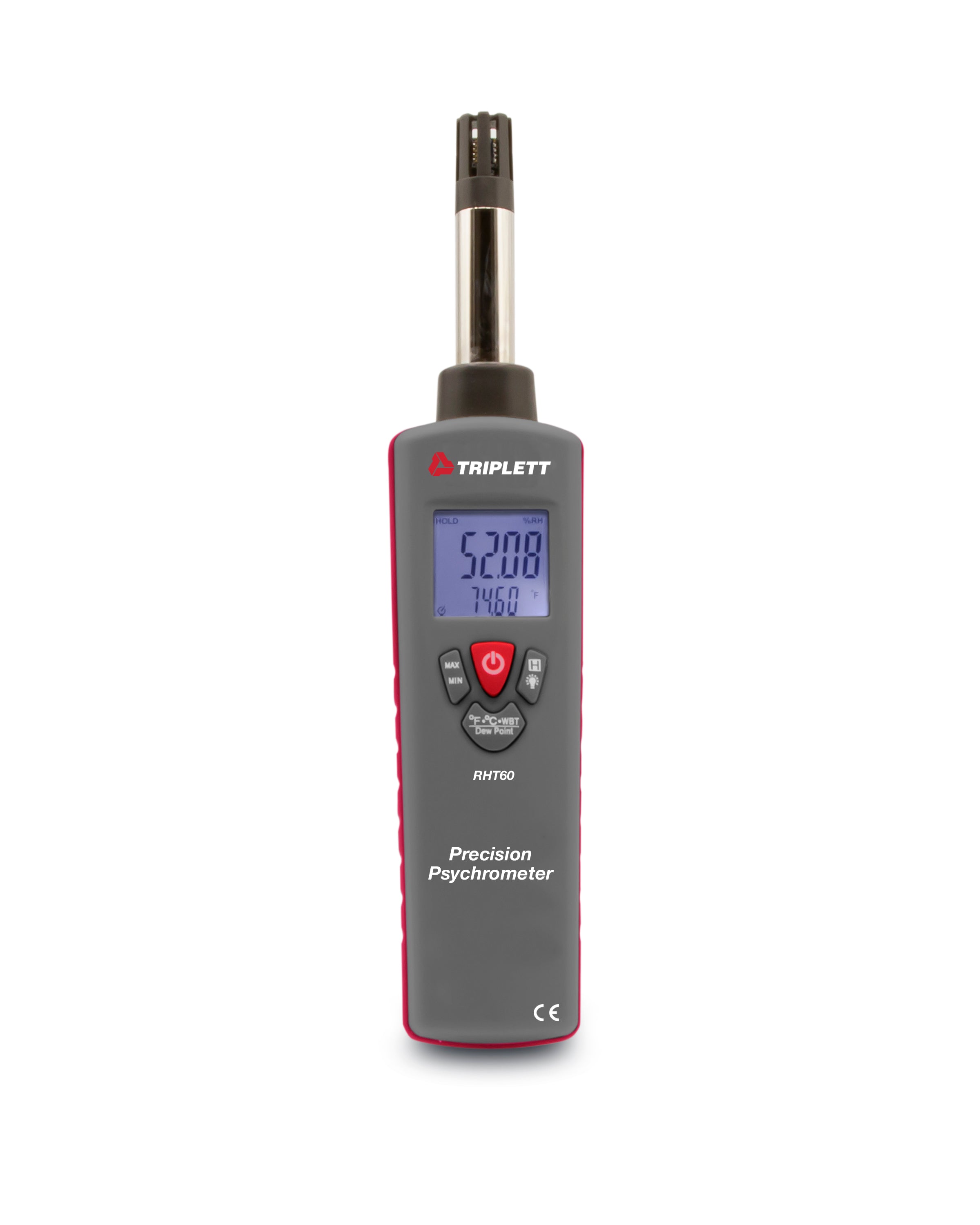 Precision Psychrometer RHT60 - Digital Hygrometer & Thermometer for Accurate Humidity & Temperature Measurement - Ideal for Home, Greenhouse, and Laboratory Use