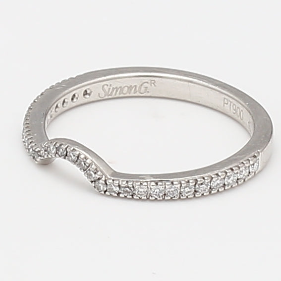 0.18 Carat Round Brilliant G SI1 Diamond Platinum Wedding Band Ring for Women - Elegant Bridal Jewelry, Anniversary Gift & Engagement Ring for Special Occasions