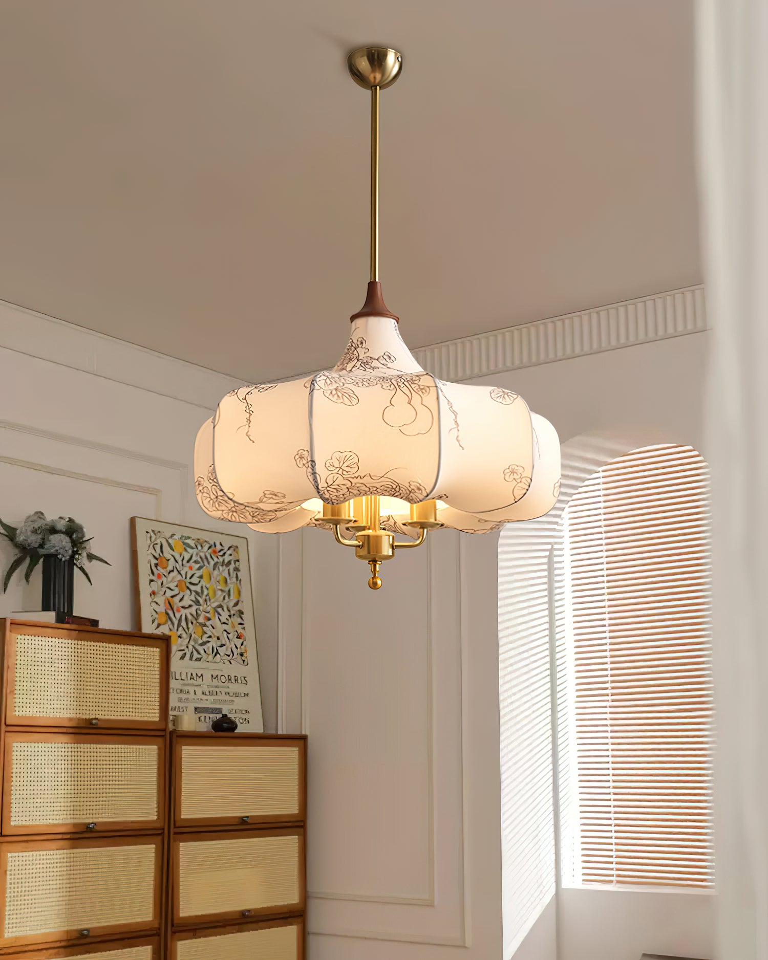 Elegant Aurora Bloom Pendant Light - Modern Crystal Glass Ceiling Lamp for Dining Room, Kitchen Island & Bedroom Decor - Dimmable LED Hanging Light Fixture