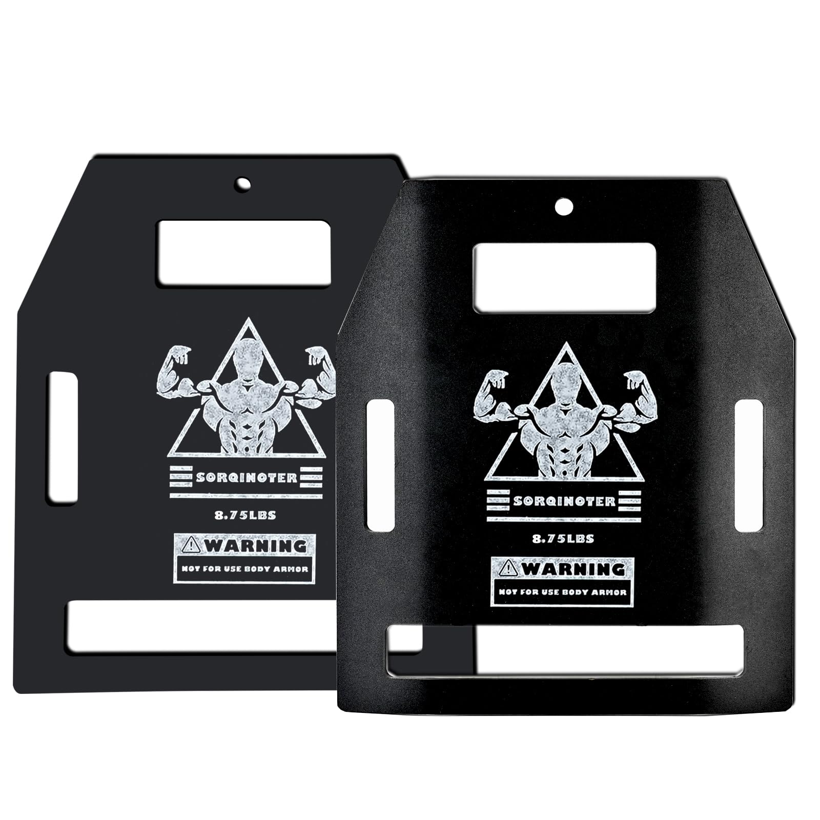 Curved & Flat Weight Vest Plates for Strength Training - 8.75lb & 5.75lb Weighted Plates for Fitness Workouts - Perfect for CrossFit, HIIT, and Home Gym Training