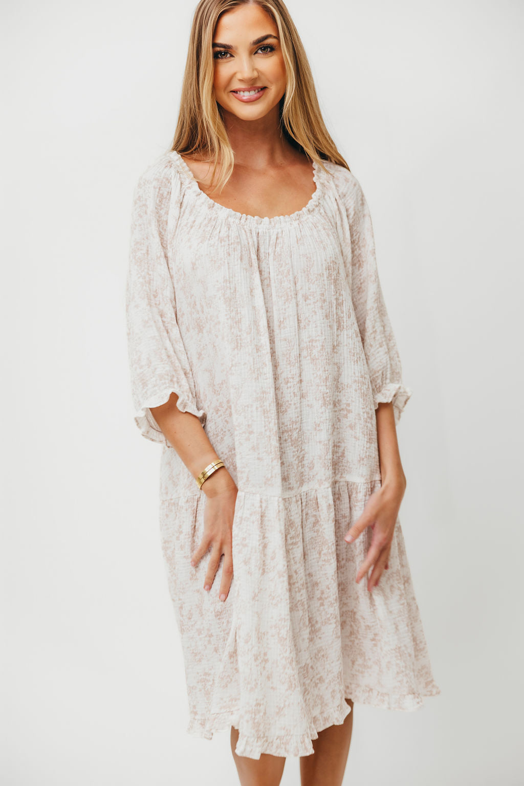 Hampton Pink Cotton House Dress - Bump Friendly Maternity Wear for Comfortable Home & Lounge Wear
