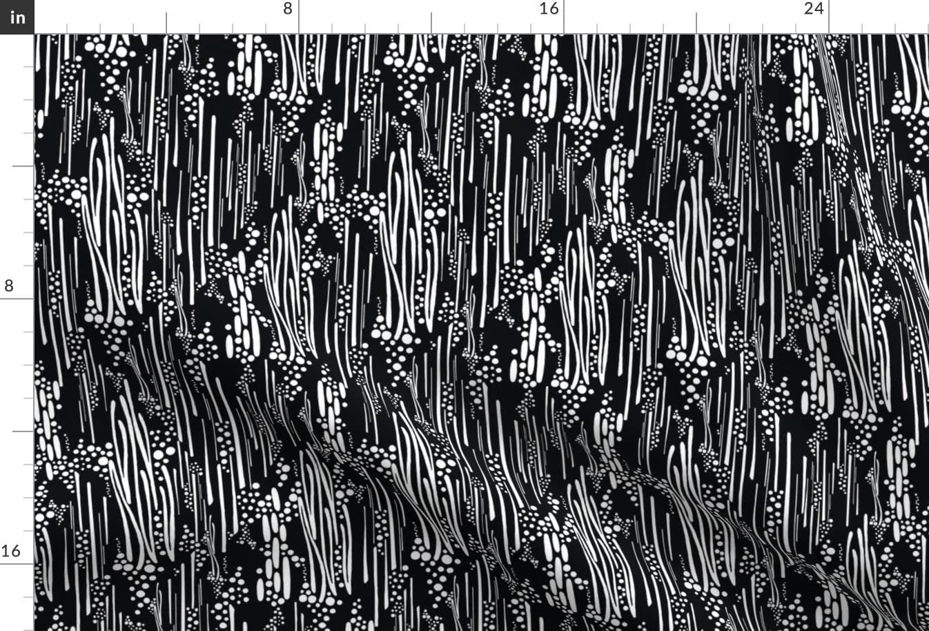 Black & White Doodle Dots Polka Abstract Printed Minky Fabric Fat Quarter - Soft Plush Material for Sewing Baby Blankets, Quilt Backing & DIY Plush Toys - Nursery Decor & Craft Projects