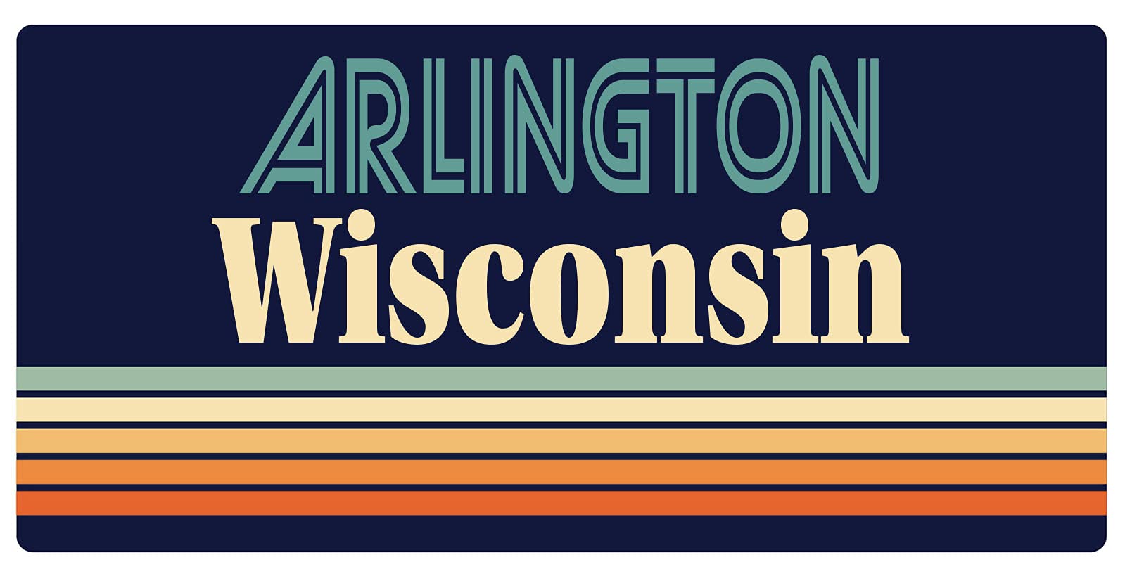 Vintage Arlington Wisconsin Fridge Magnet - 5 x 2.5 Inch Retro Souvenir for Refrigerators, Lockers & Metal Surfaces - Perfect for Home, Office & Travel Memories