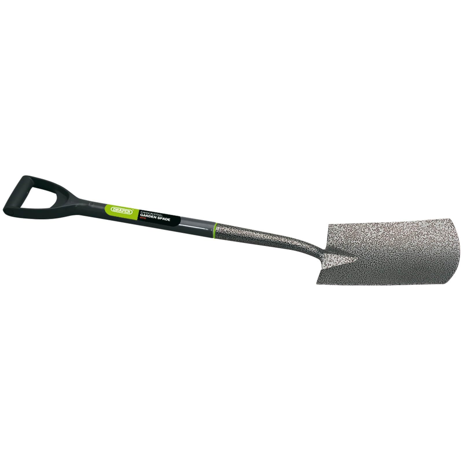 Draper 88790 Carbon Steel Garden Spade - Heavy Duty Hardened & Tempered Blade for Gardening, Landscaping & Allotment - Perfect for Digging, Planting & Soil Turning