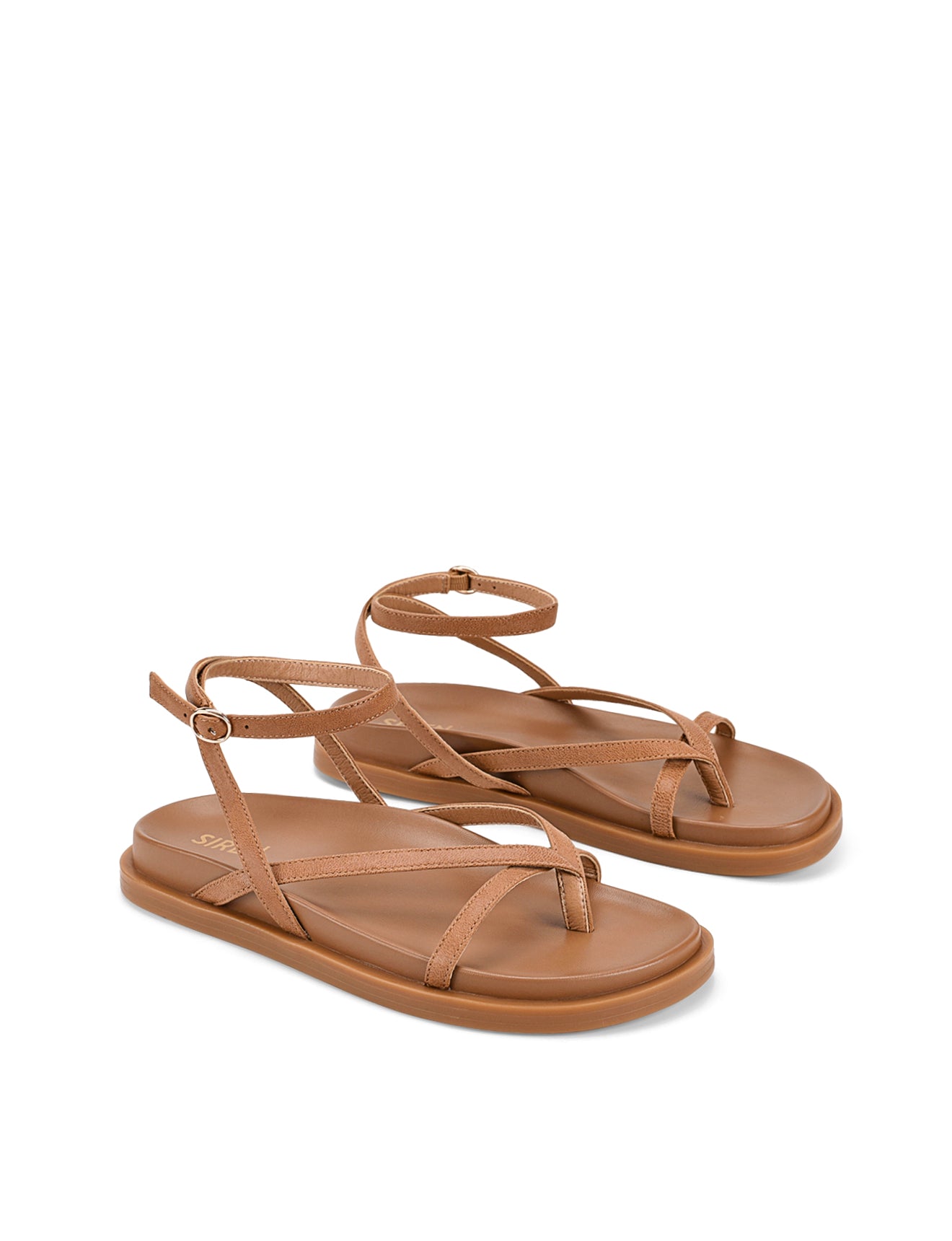 Lawrence Women's Comfortable Tan Leather Footbed Sandals - Perfect for Beach, Vacation & Summer Outfits