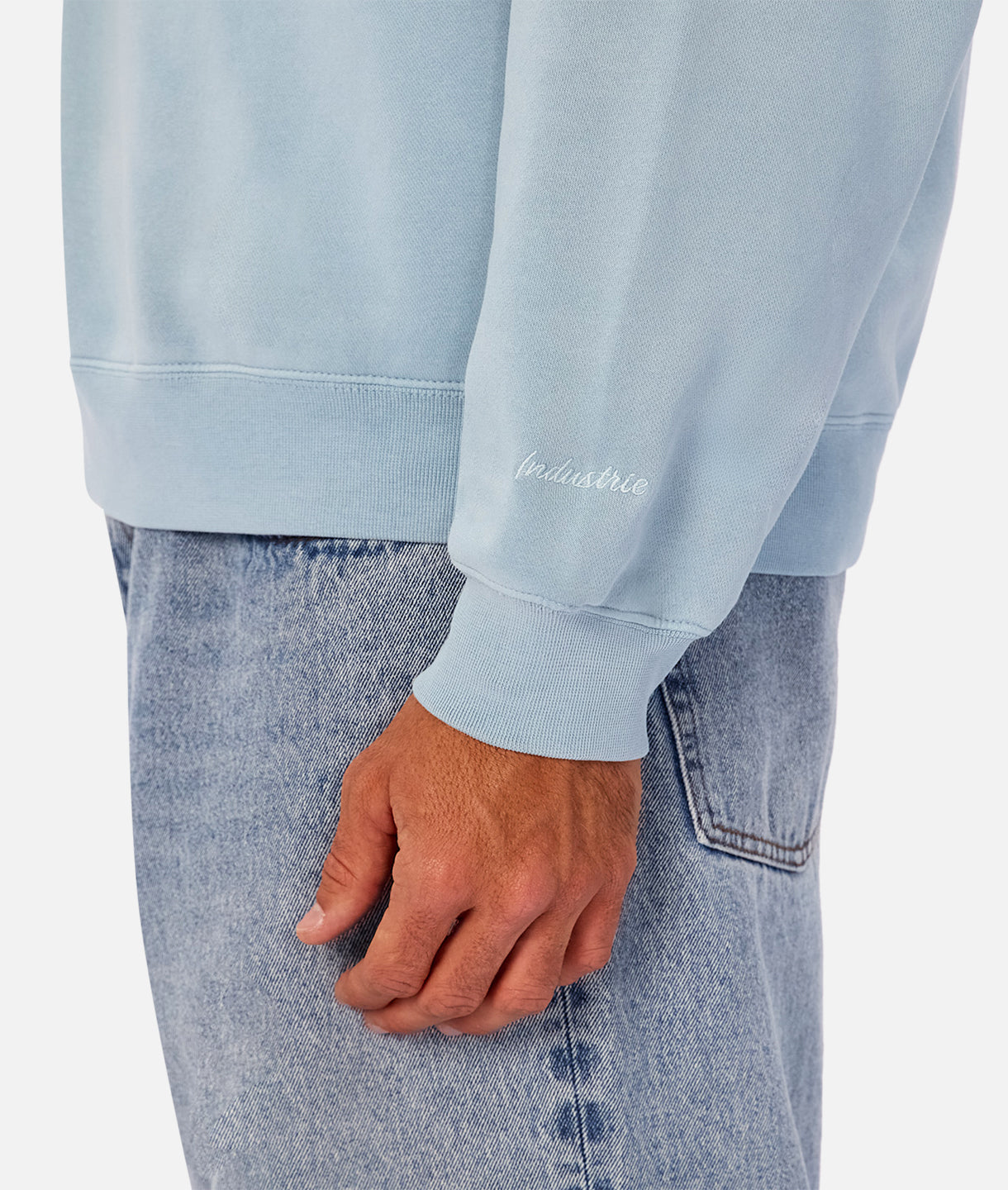 Premium Del Sur Washed Sweater in Water Blue - Soft Cotton Pullover for Men & Women | Perfect for Casual Wear, Outdoor Activities & Cozy Loungewear