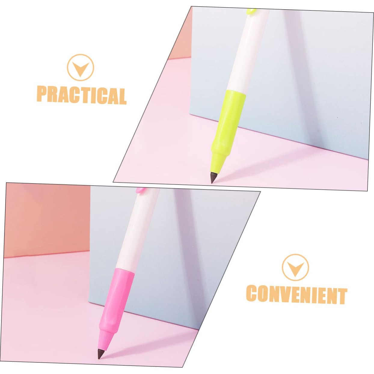 VILLCASE Inkless Pencil Set - 8 Pack Eternal Pencils, Forever Writing Pencils for Students, No Sharpening Needed, Lightweight Plastic Design - Perfect for School, Office, and Everyday Use