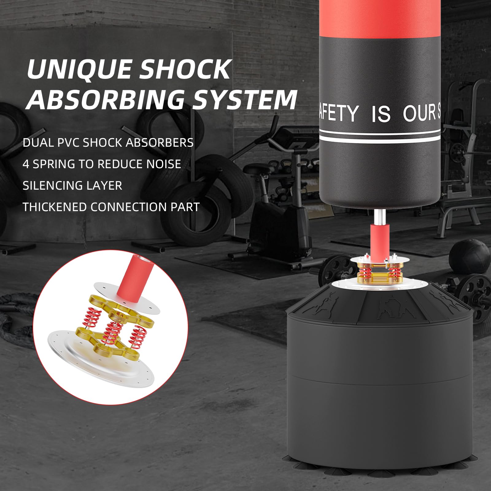 Freestanding Punching Bag with Stand - Heavy Duty Boxing Bag for Adults & Kids, Kickboxing Training for Fitness at Home - Perfect for Home Gym, Martial Arts & Cardio Workouts