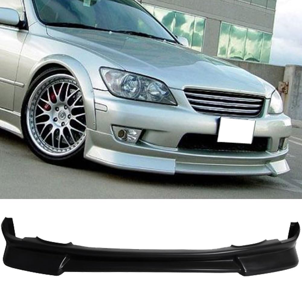 IKON MOTORSPORTS Front Bumper Lip Spoiler for 2001-2005 Lexus IS300 | WD Style PU Black Front Splitter | Enhances Aerodynamics & Sporty Look | Perfect for Car Enthusiasts & Street Racing
