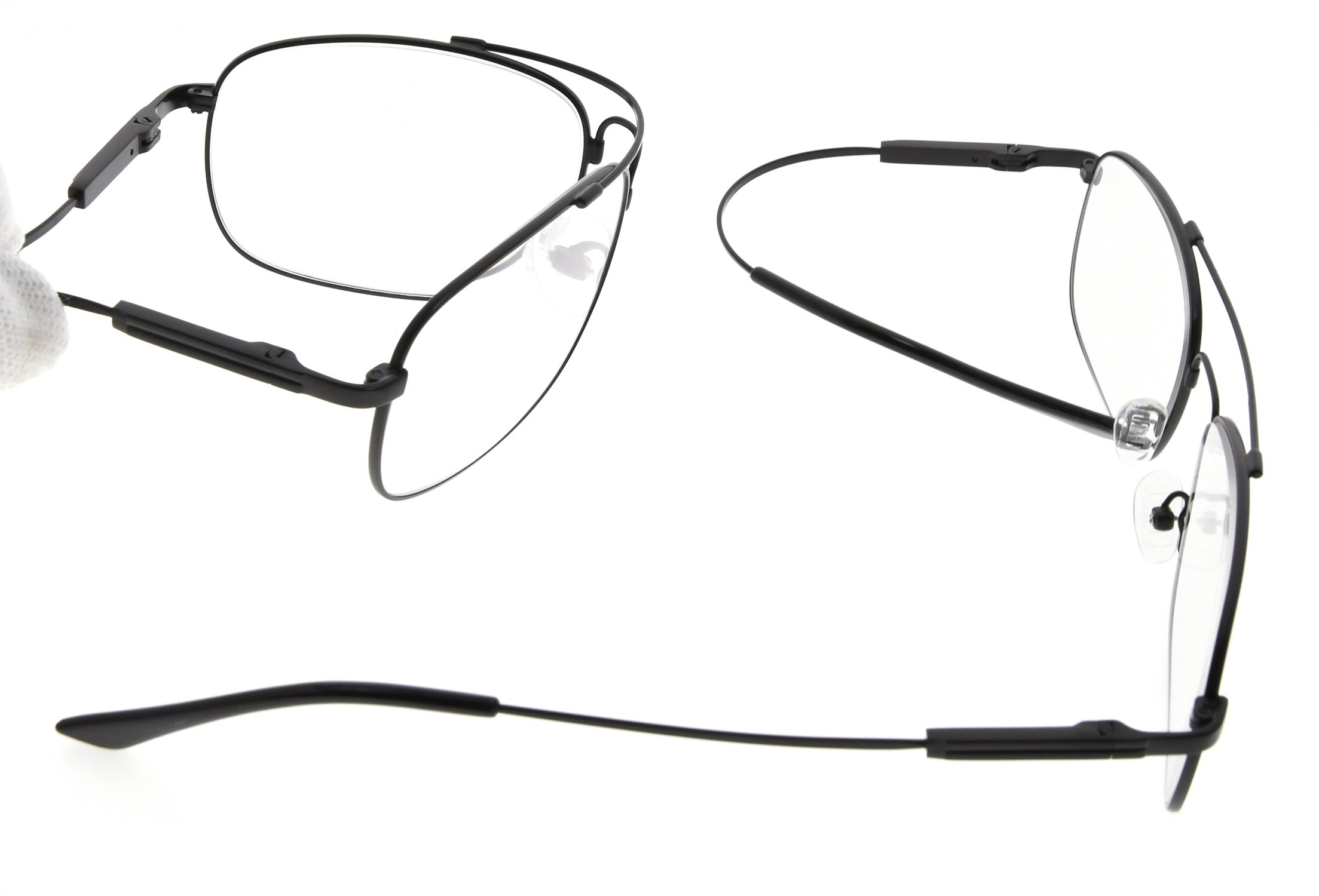 Blue Light Blocking Glasses for Men & Women - Eyekepper Anti Glare Computer Reading Glasses with Memory Frame & Transparent Lens (Black, +0.00) - Reduce Eye Strain for Office Work, Gaming & Screen Time