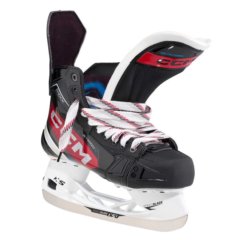 CCM Jetspeed Shock 2023 Senior Ice Hockey Skates - Professional Performance Skates for Men & Women - Perfect for Competitive Games & Training Sessions
