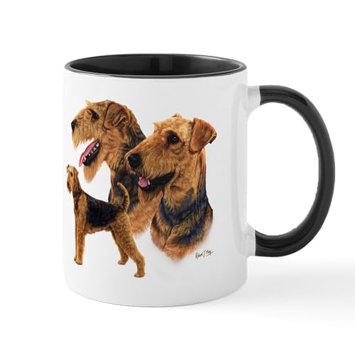 White/Black Inside - Airedale Terrier Mug