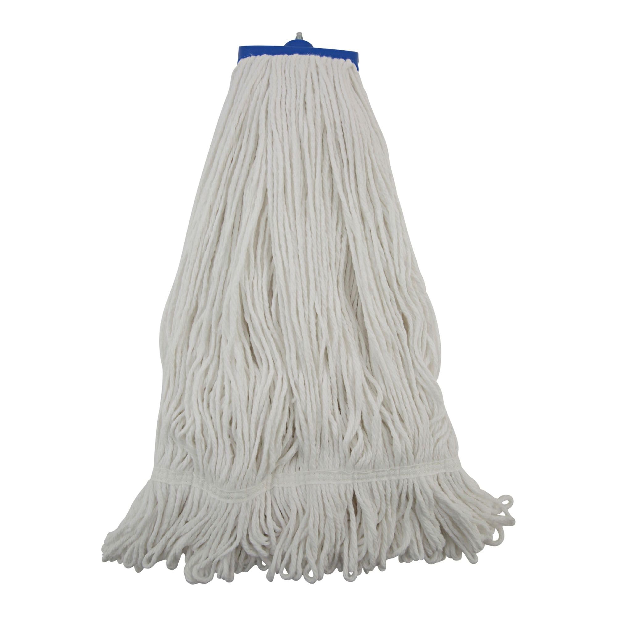 Boardwalk BWK824R 24 oz. Rayon Fiber Mop Head - White, Lie-Flat Design for Easy Storage (12/Carton) - Ideal for Commercial Cleaning, Hospitals, and Home Use