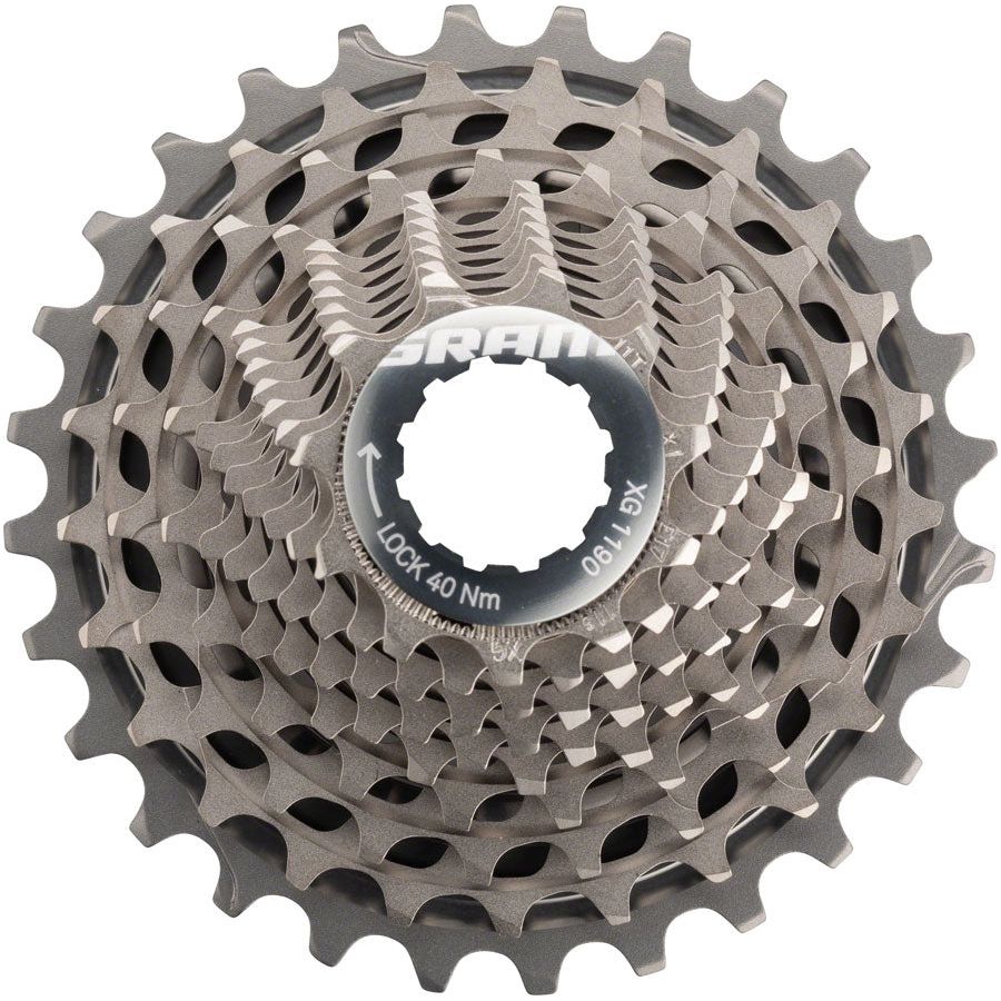 SRAM RED XG 1190 11-Speed Bicycle Cassette - 11-28T, Silver, A2 Compatible - Perfect for Road Bikes & High-Performance Cycling
