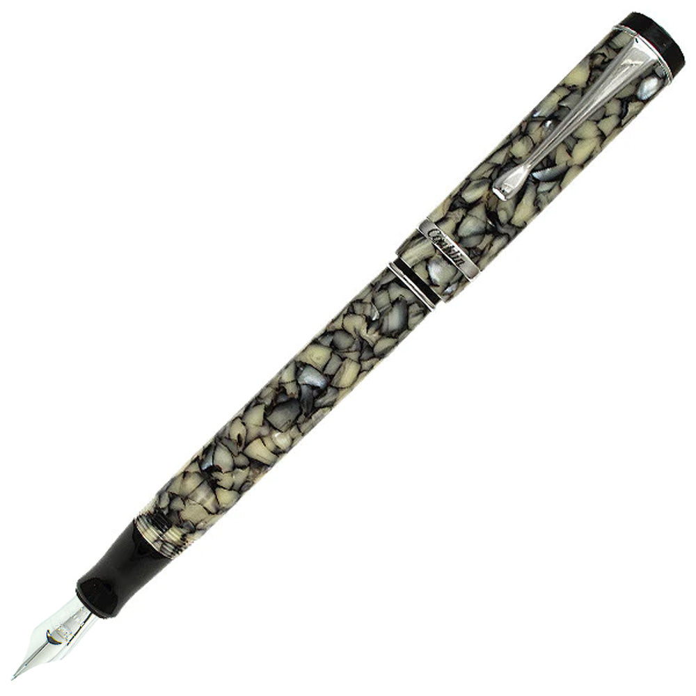 Conklin Duragraph Fountain Pen - Cracked Ice Design, Medium Nib, Classic Writing Instrument for Calligraphy, Journaling & Office Use