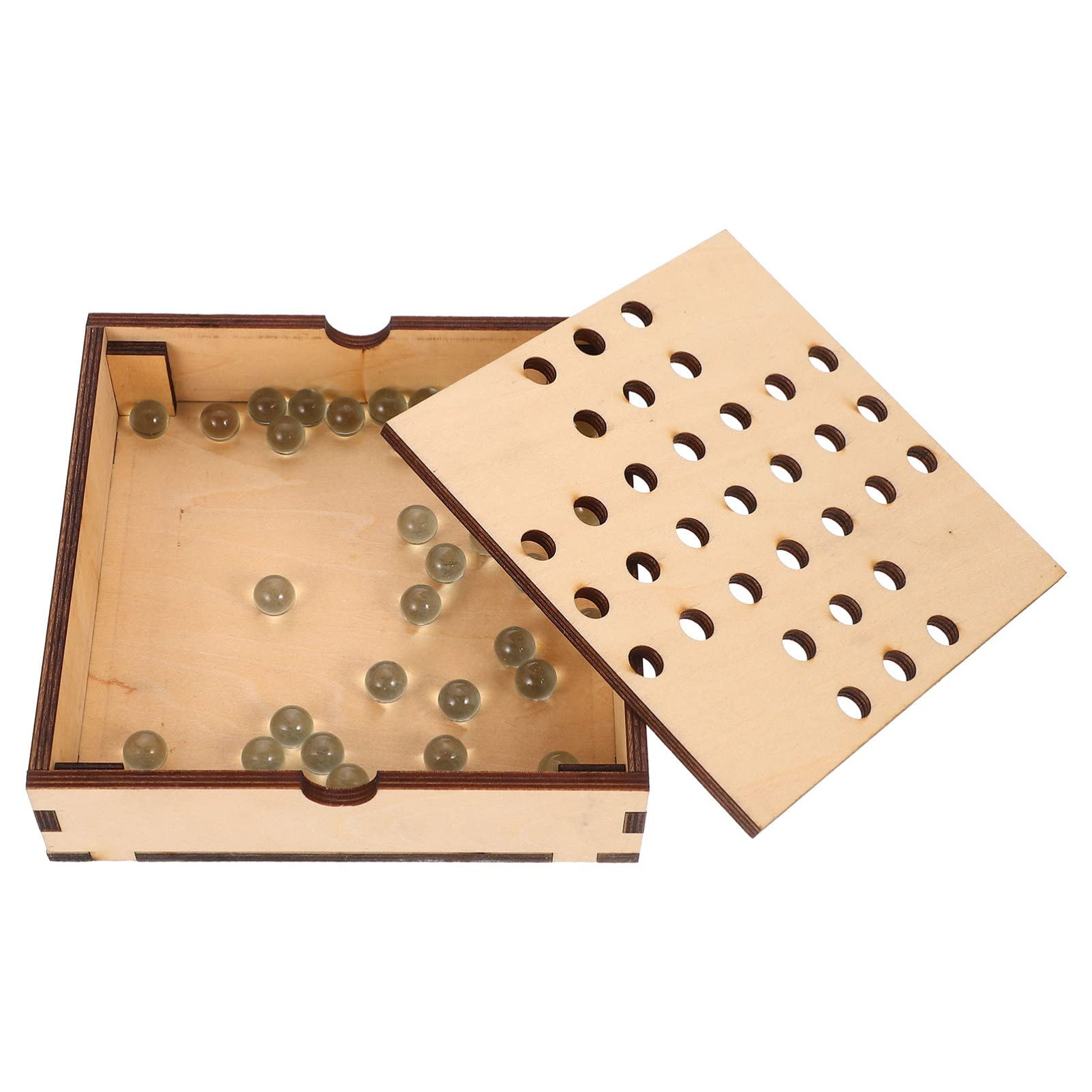 TOYANDONA Wooden Solitaire Board Game Set - Classic European Strategy Puzzle Game for Adults & Kids - Brain Teaser Chess Toy to Improve Cognitive Skills - Perfect for Family Game Nights & Travel Entertainment