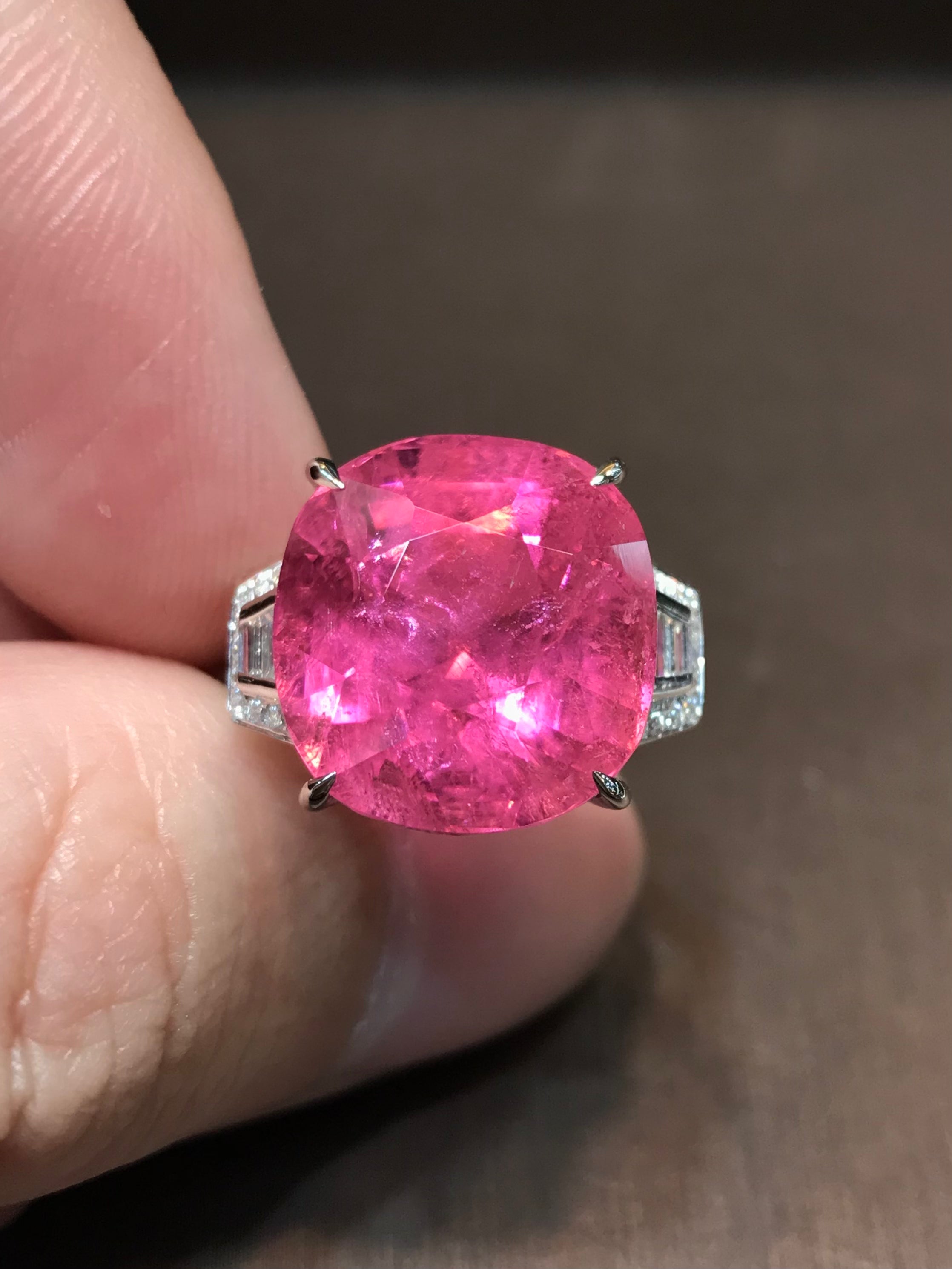 Natural Pink Tourmaline 13.30ct Gemstone Ring for Women - Elegant Jewelry Gift for Anniversary, Engagement & Special Occasions