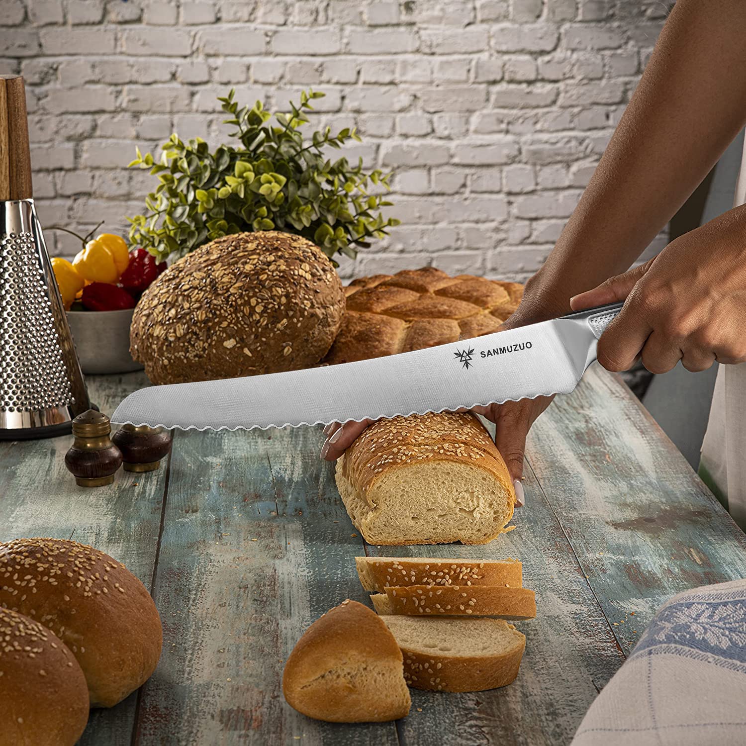 Premium 7-Piece Stainless Steel Kitchen Knife Set - Professional Chef Knives for Cooking, Slicing & Dicing - Zhen Series - Ideal for Home Chefs & Culinary Enthusiasts
