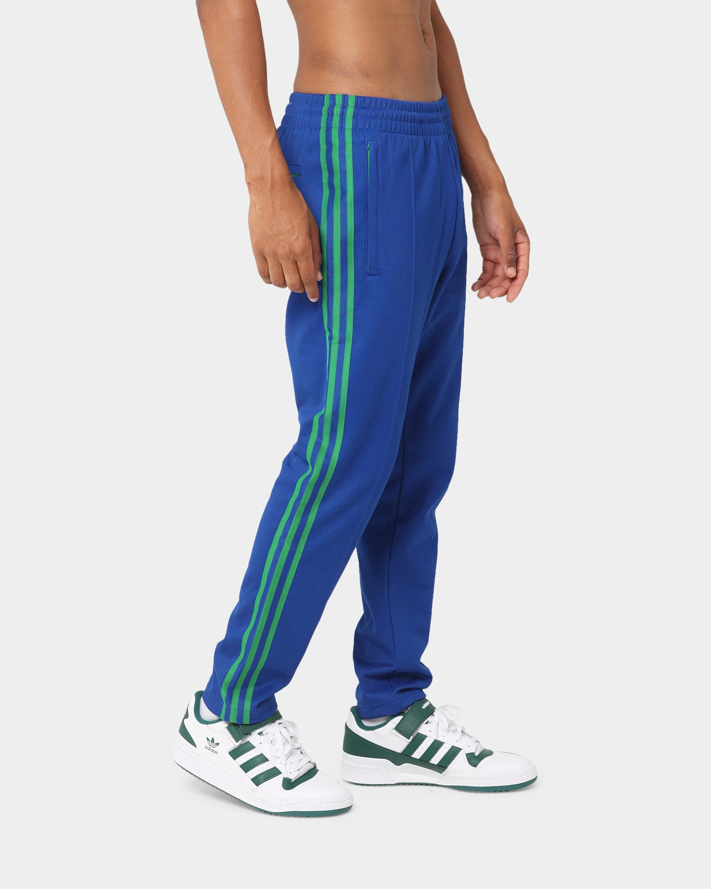 Adidas Adicolor Striped Trackpants for Men - Collegiate Royal Blue Athletic Joggers | Gym Workout, Running & Casual Streetwear