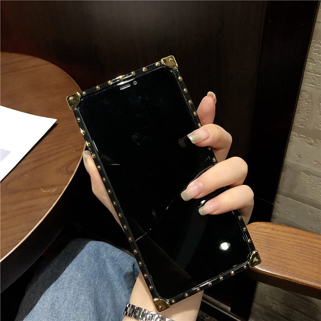 Luxury Bling Glitter Sparkle Phone Case for iPhone 7 Plus/8 Plus - Cute Gold Corner Soft Shock-Absorption Cover with Ring Holder Strap (Silver) | Perfect for Daily Use, Parties and Gift Giving