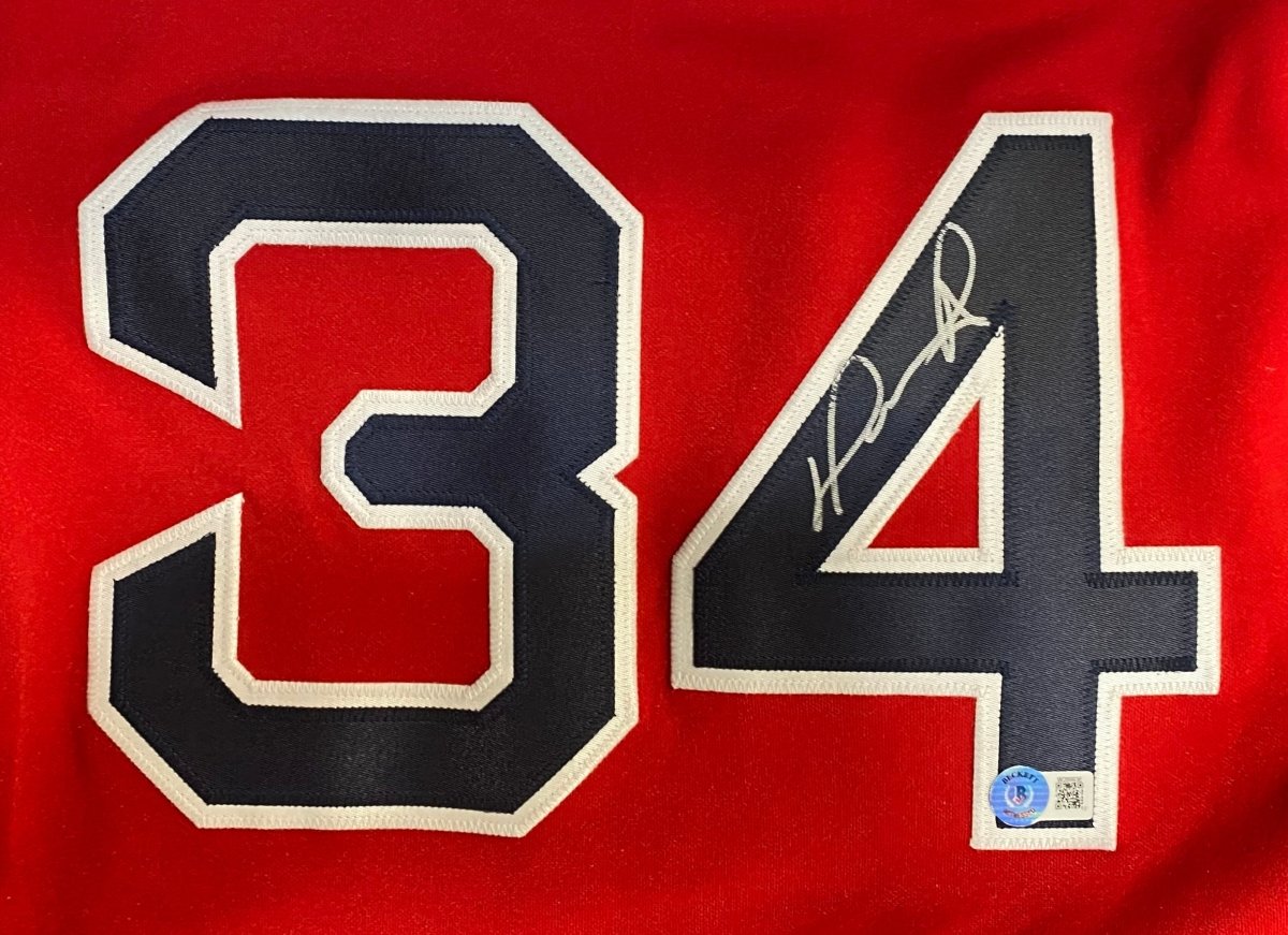 David Ortiz Autographed Boston Red Sox 2007 World Series Authentic Jersey - Majestic BAS ITP - Perfect for Collectors, Sports Memorabilia Displays, and Red Sox Fans