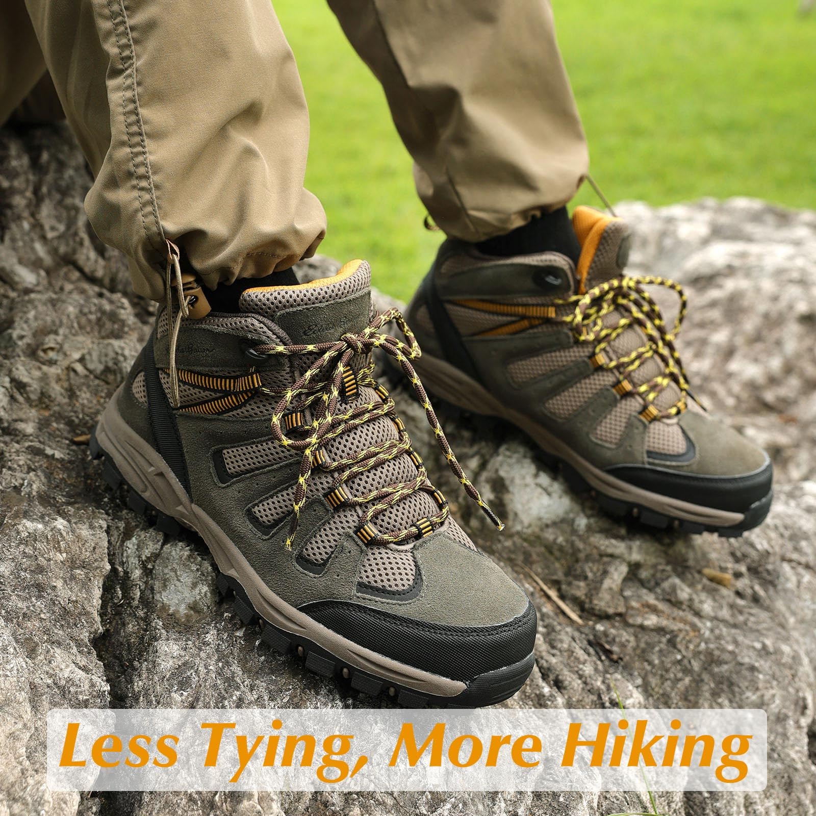 Stepace Wave Round Boot Laces - 2 Pairs Heavy Duty Shoelaces for Work Boots & Hiking Shoes | Durable & Non-Slip Design for Outdoor Activities, Construction & Daily Wear