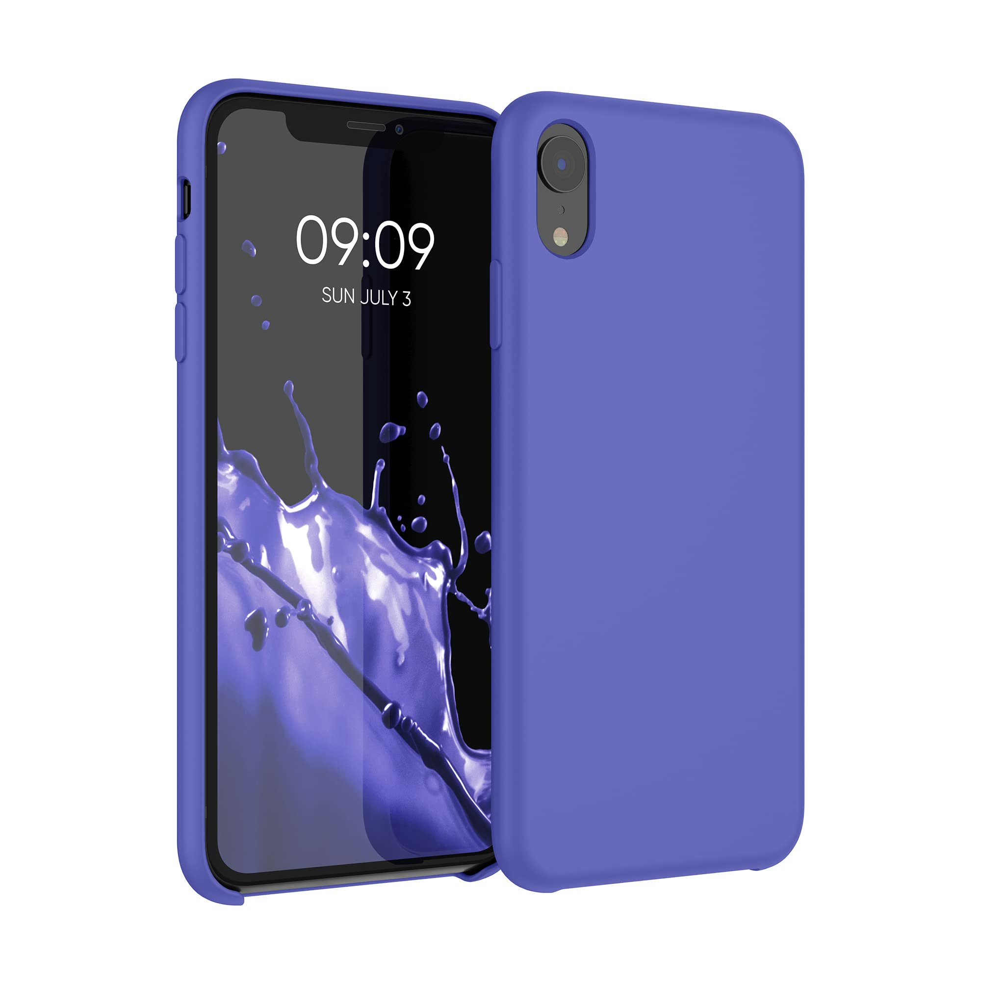 kwmobile TPU Silicone Phone Case for Apple iPhone XR - Soft Protective Cover with Premium Finish in Blue Violet - Perfect for Everyday Use, Work & Travel Protection