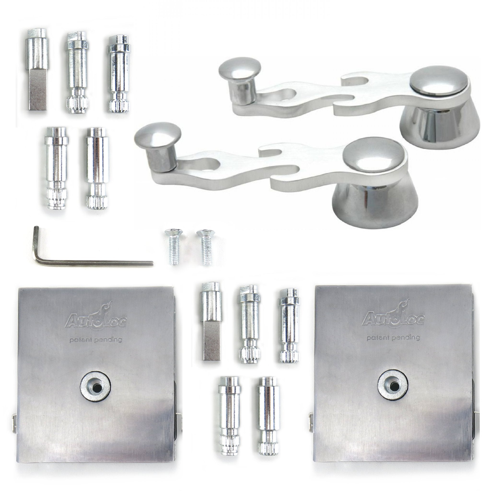 1902-1908 Cadillac Runabout & Tonneau 12V Power Window Switch Kit with Billet Crank & Flame Lever Handles - Classic Car Window Upgrade for Vintage Cadillac Restoration Projects