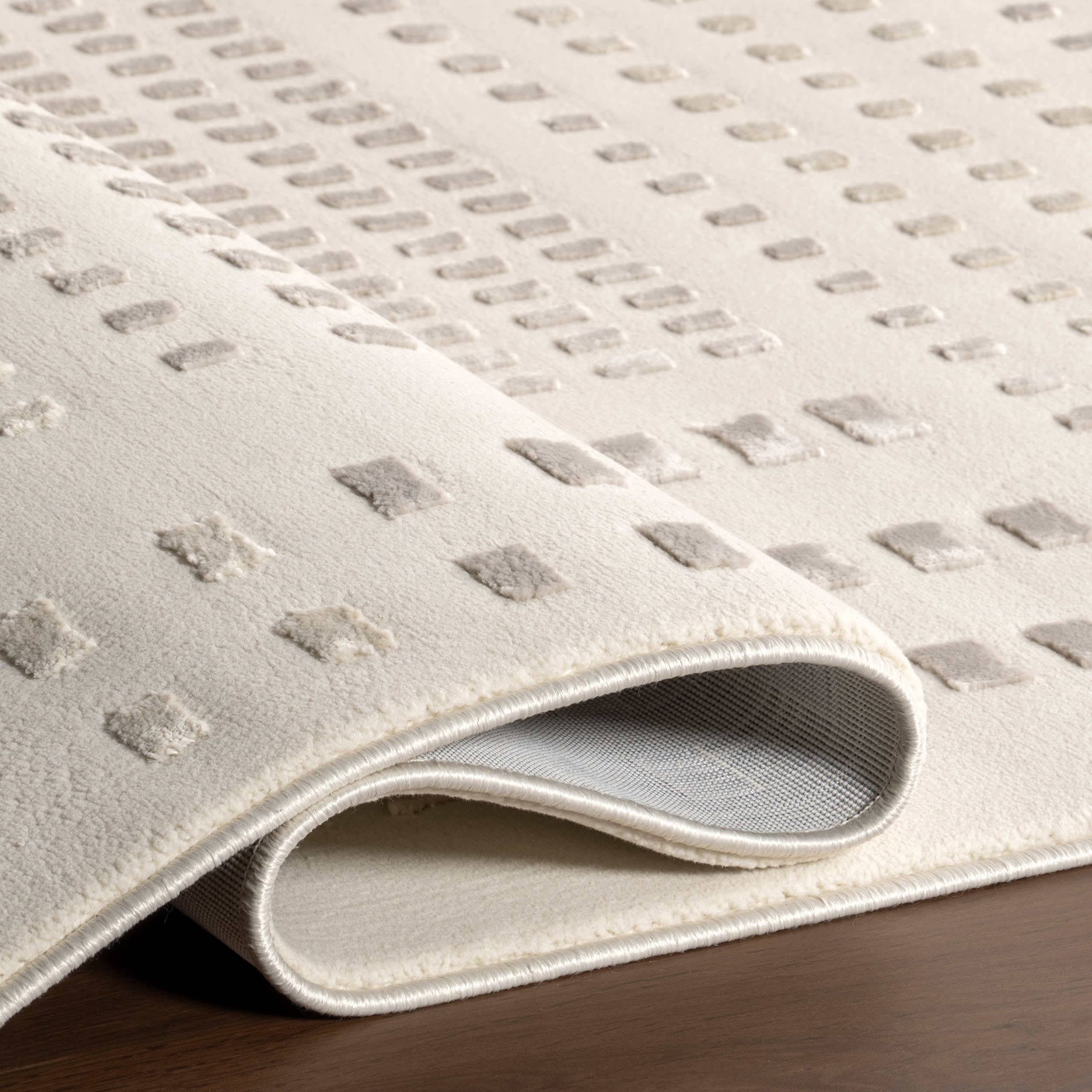 Asbury Plush Textured Washable Rug - Soft Cream Area Rug for Living Room, Bedroom, Nursery | Machine Washable & Stain Resistant