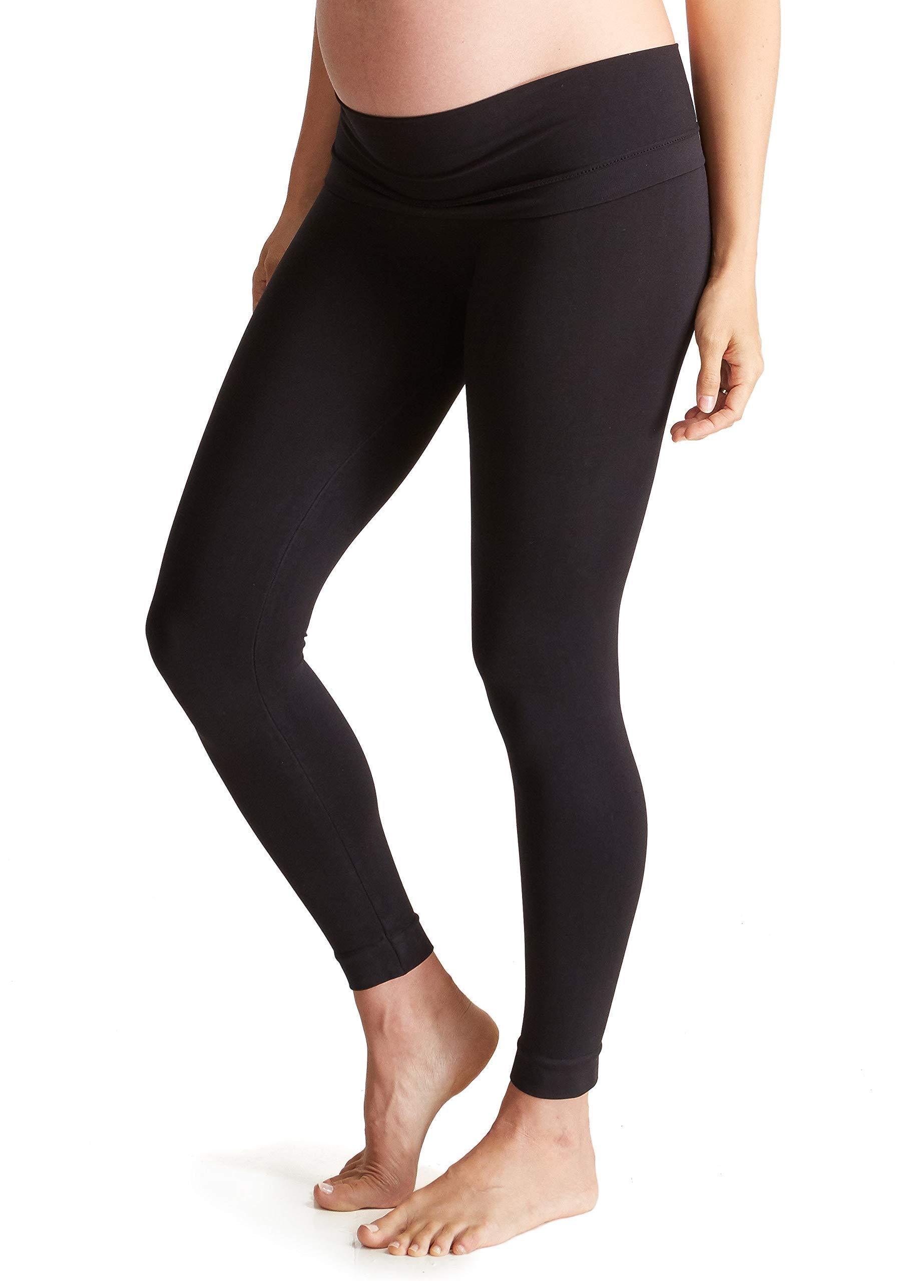 Ingrid & Isabel Women's Seamless Belly Support Maternity Leggings - Comfortable Pregnancy Yoga Pants for Workout, Lounge & Everyday Wear