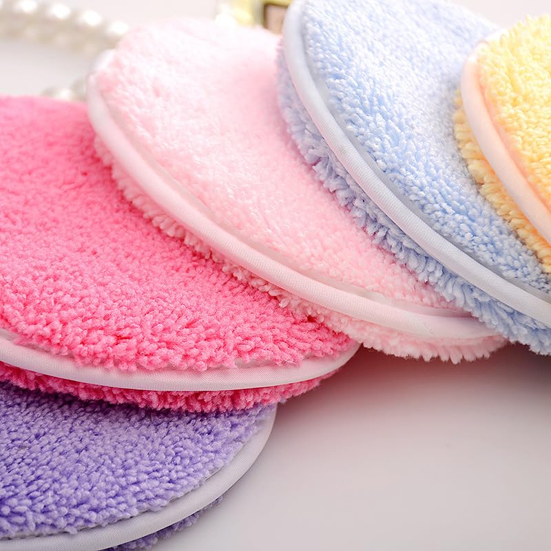 Eco-Friendly Reusable Makeup Remover Pads 6-Pack - Soft Washable Microfiber Cloths for All Skin Types | Gentle Makeup Eraser & Face Cleansing Pads (Rose) - Perfect for Daily Makeup Removal, Travel & Sustainable Beauty Routine