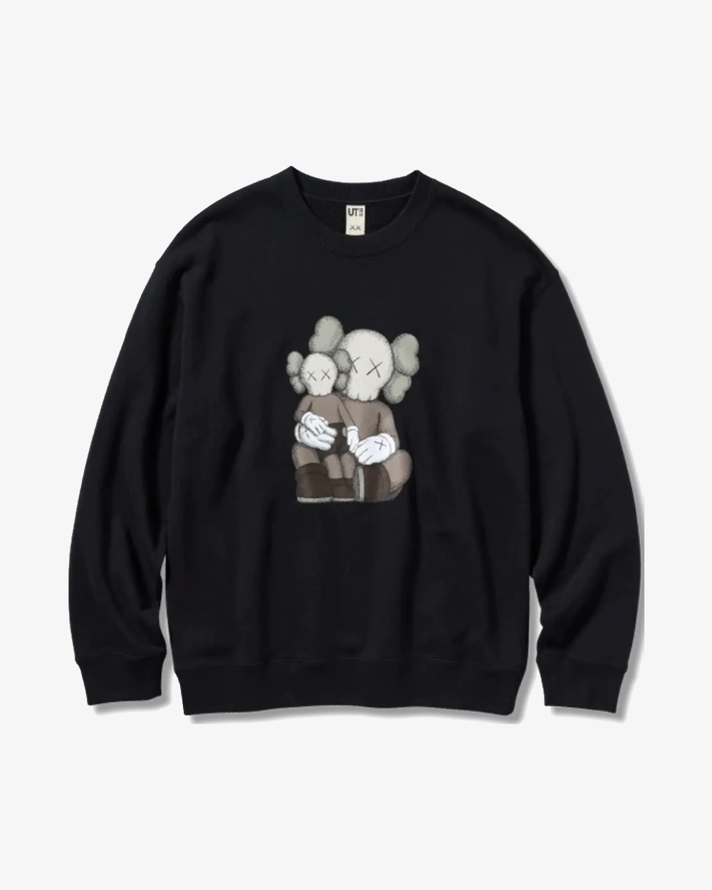 KAWS X UNIQLO 2023 Companion Black Crewneck Sweatshirt - Limited Edition Graphic Hoodie for Streetwear & Casual Outfits
