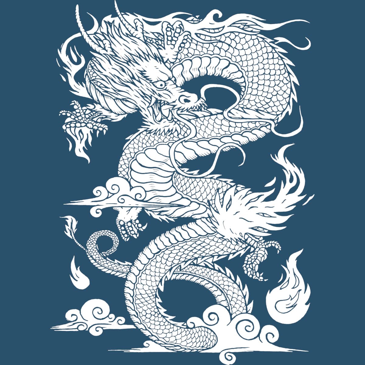 Delun Chinese Dragon Graphic Sweatshirt for Men & Women | Unisex Pullover Hoodie | Streetwear & Casual Fashion | Perfect for Gifts, Daily Wear & Anime Fans